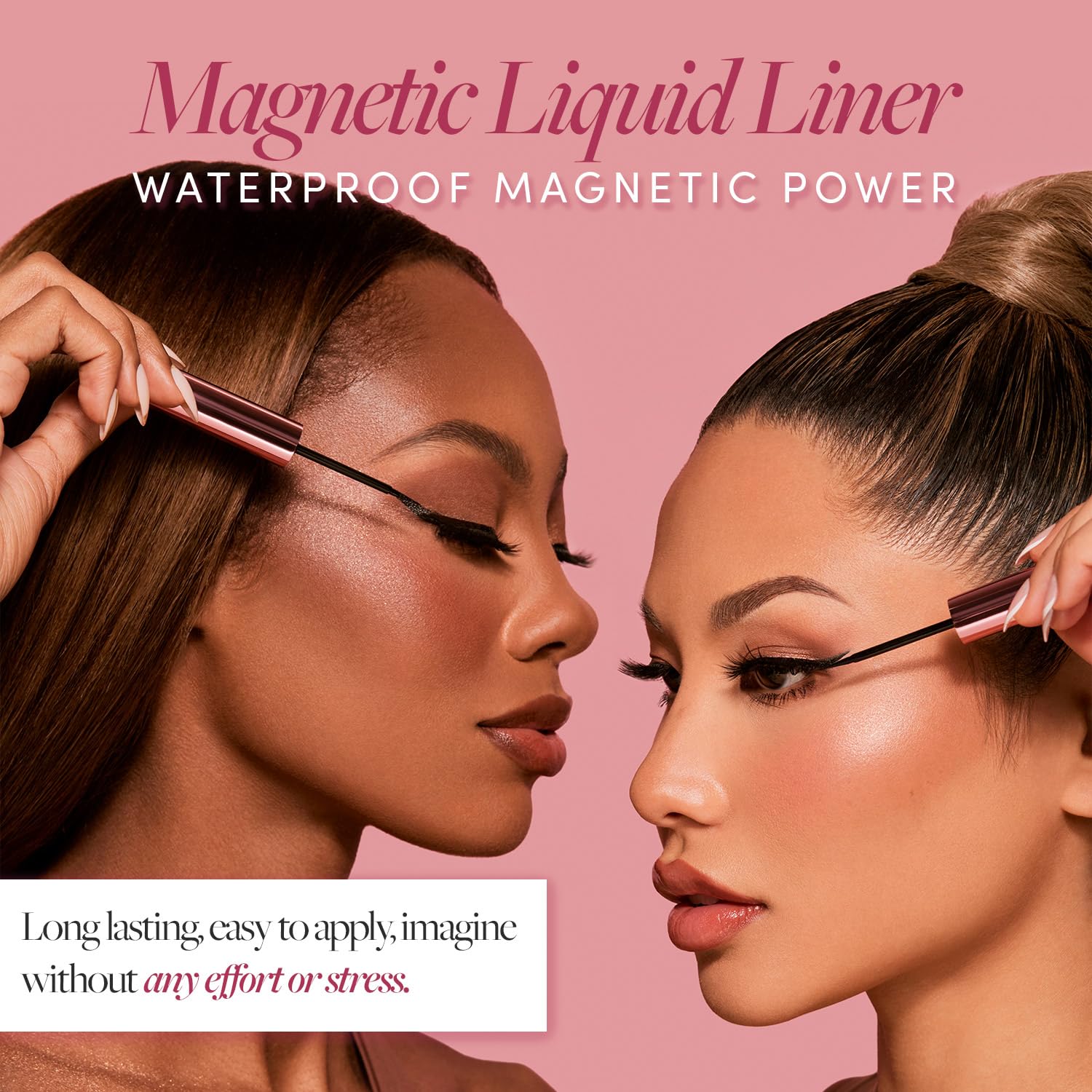 Glamnetic Magnetic Eyeliner, Liquid Black, For Eyelashes - Waterproof & Smudge Proof Liner | All-Day Hold For Magnetic Lashes, Q