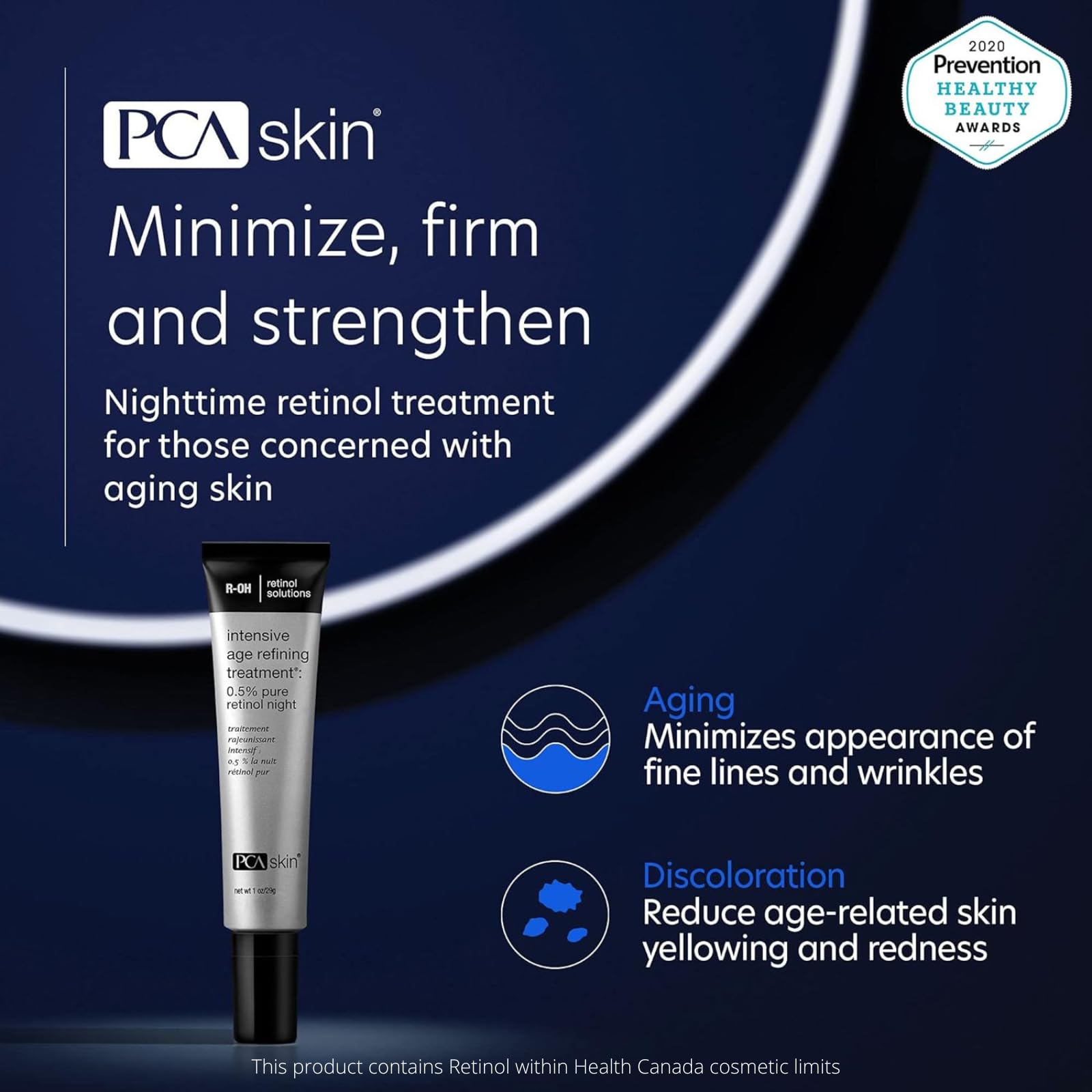 PCA SKIN Intensive Anti Aging Retinol Serum, 0.5% Pure Retinol Face Serum, Minimizes Fine Lines and Wrinkles, 1 fl oz Tube