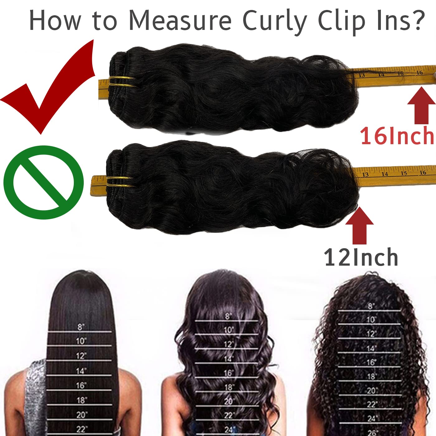 Caliee Natural Curly Wave Clip In Hair Extensions 18Inch Human Hair Thick End Wavy Curly Natural Black Color Double Weft 120Gram