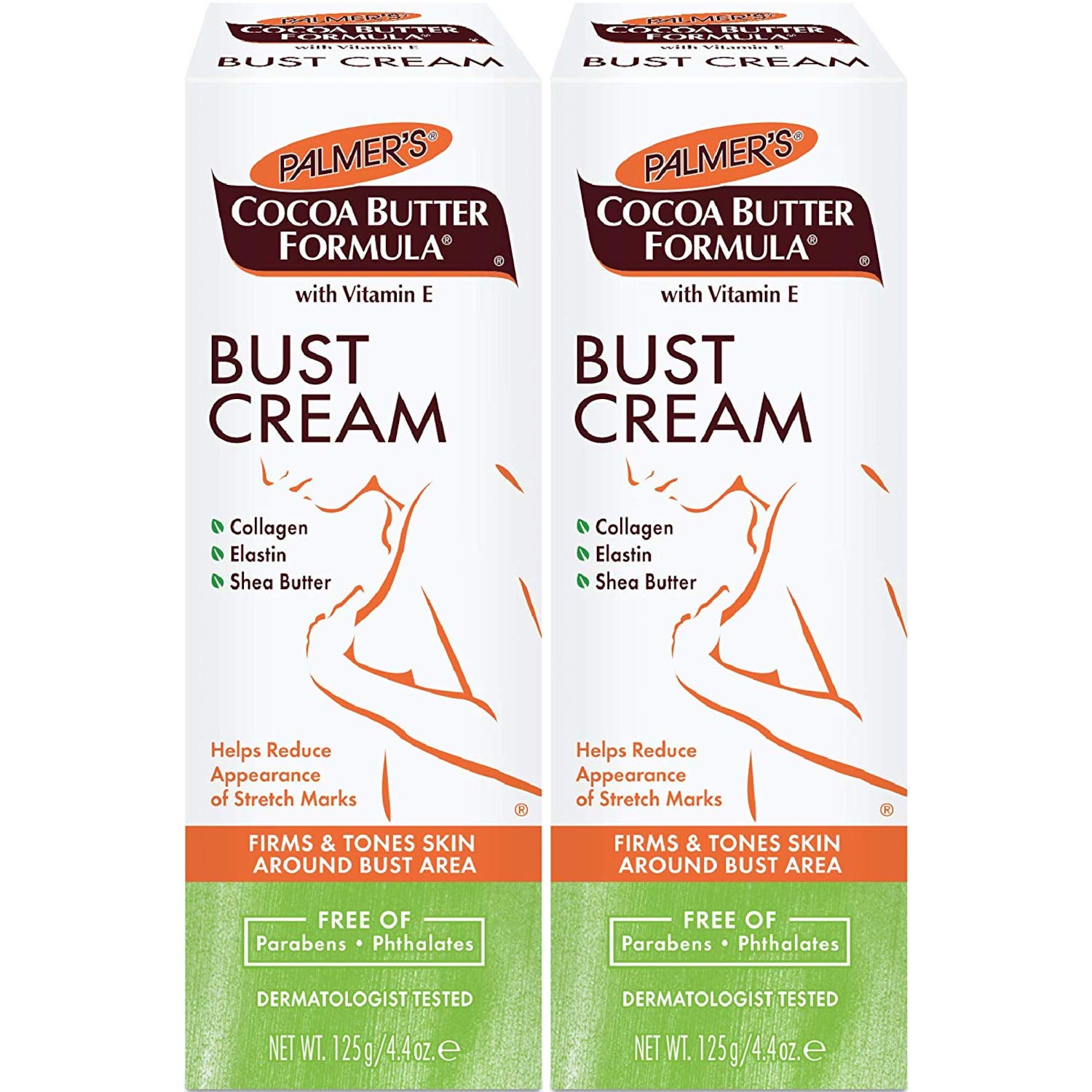 Palmer'S Cocoa Butter Formula Bust Cream With Vitamin E, 4.4 Ounces Each (Pack Of 2)