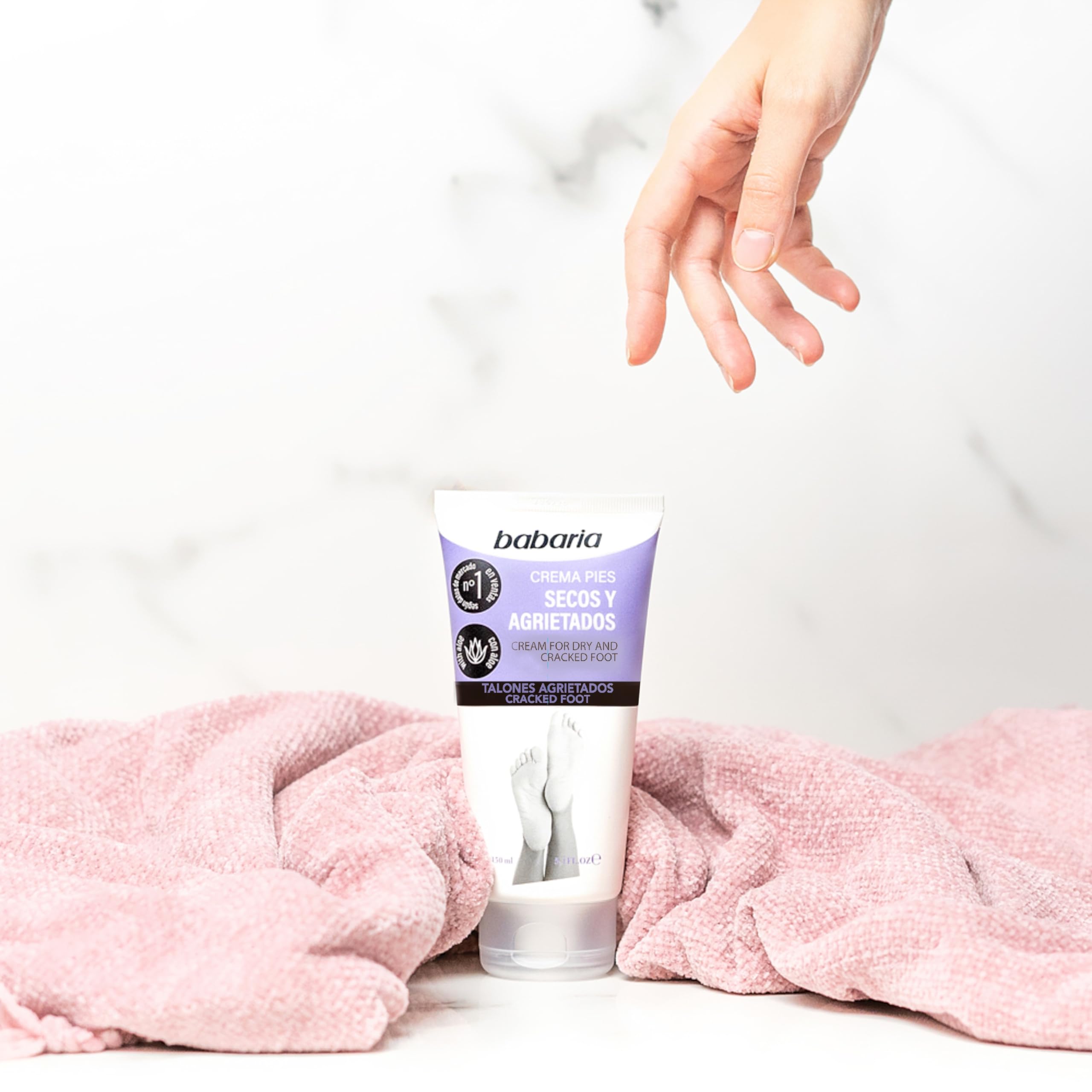 Babaria Dry Feet Cream - Absorbs Quickly To Instantly Soothe And Smooth - Deepest Hydrating Effect - Infused With Aloe Vera, Swe