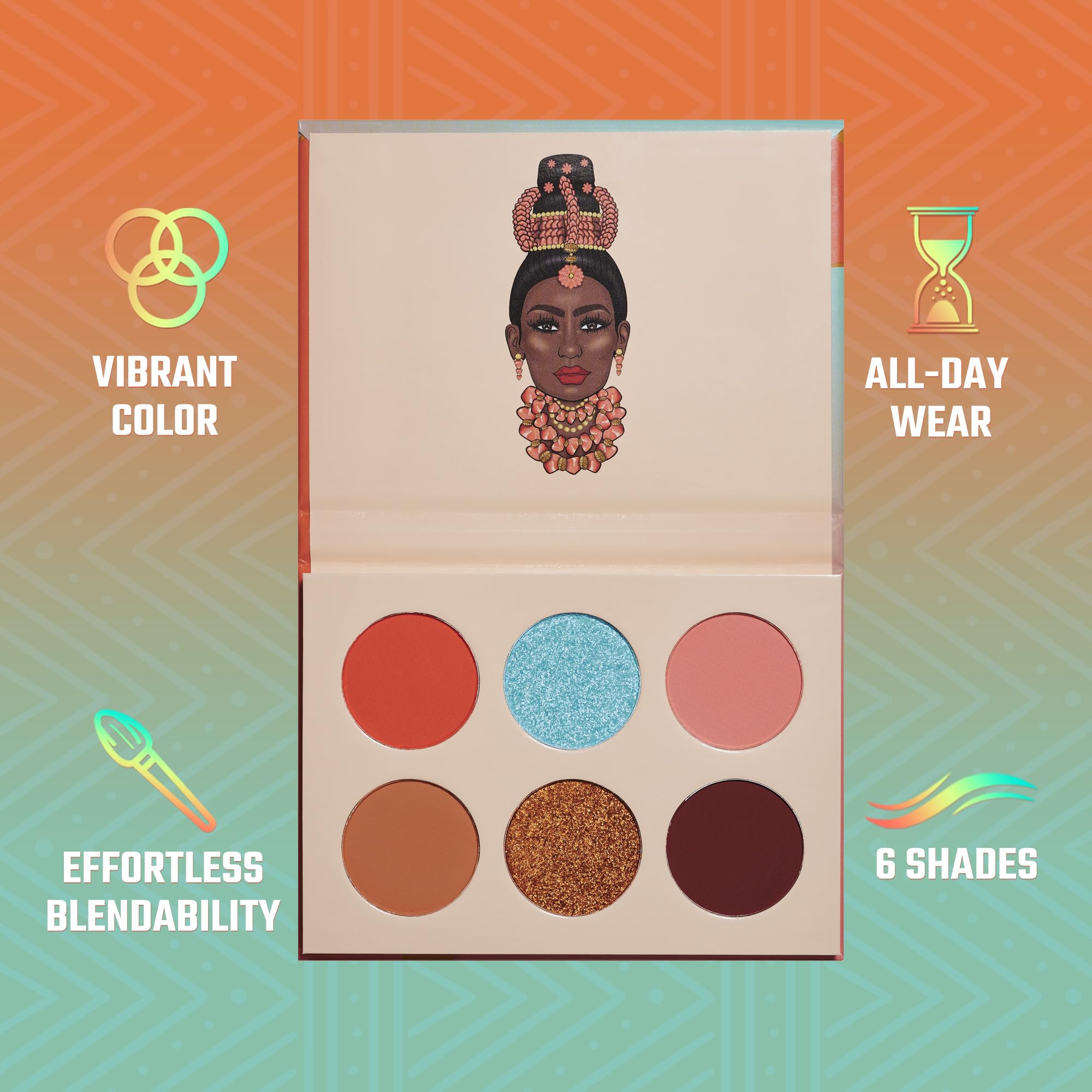 Juvia's Place Olori 3 Eyeshadow Palette - 6 Pigmented Shades, 1 Ounce, Browns and Bronzes, Professional Eye Makeup, Model 1002028