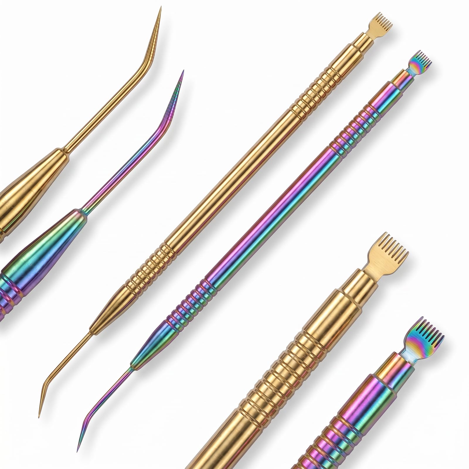 2 in 1 Metal Lash Lift Rods,2 Pieces Stainless Steel Tint Kit Professional Lash Lift Tool Eyelash Separator Tool with Separating
