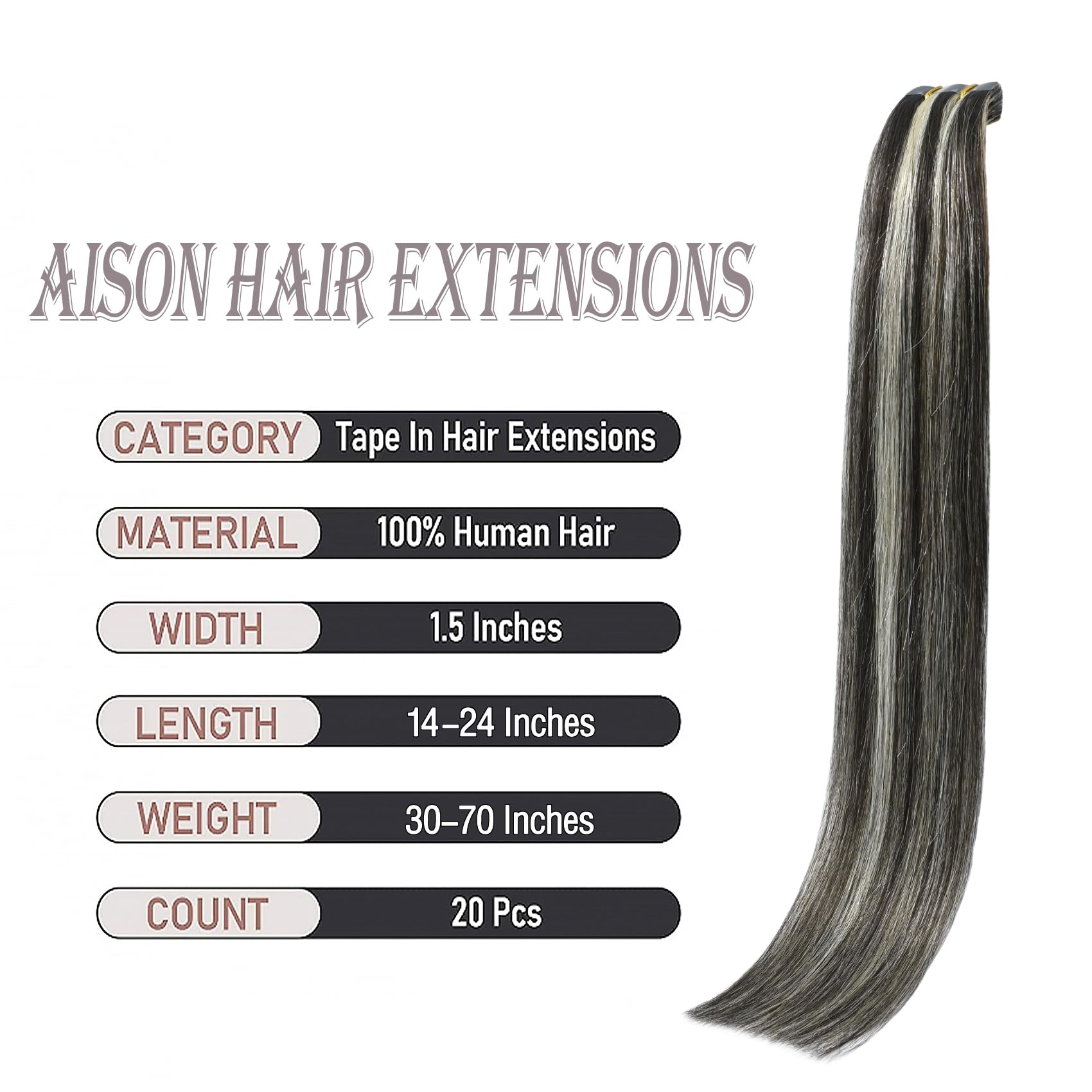 Tape In Hair Extensions 2P613 Mixed Bleach Blonde 100% Remy Human Hair Extensions Silky Straight For Fashion Women 20 Pcs/Packag