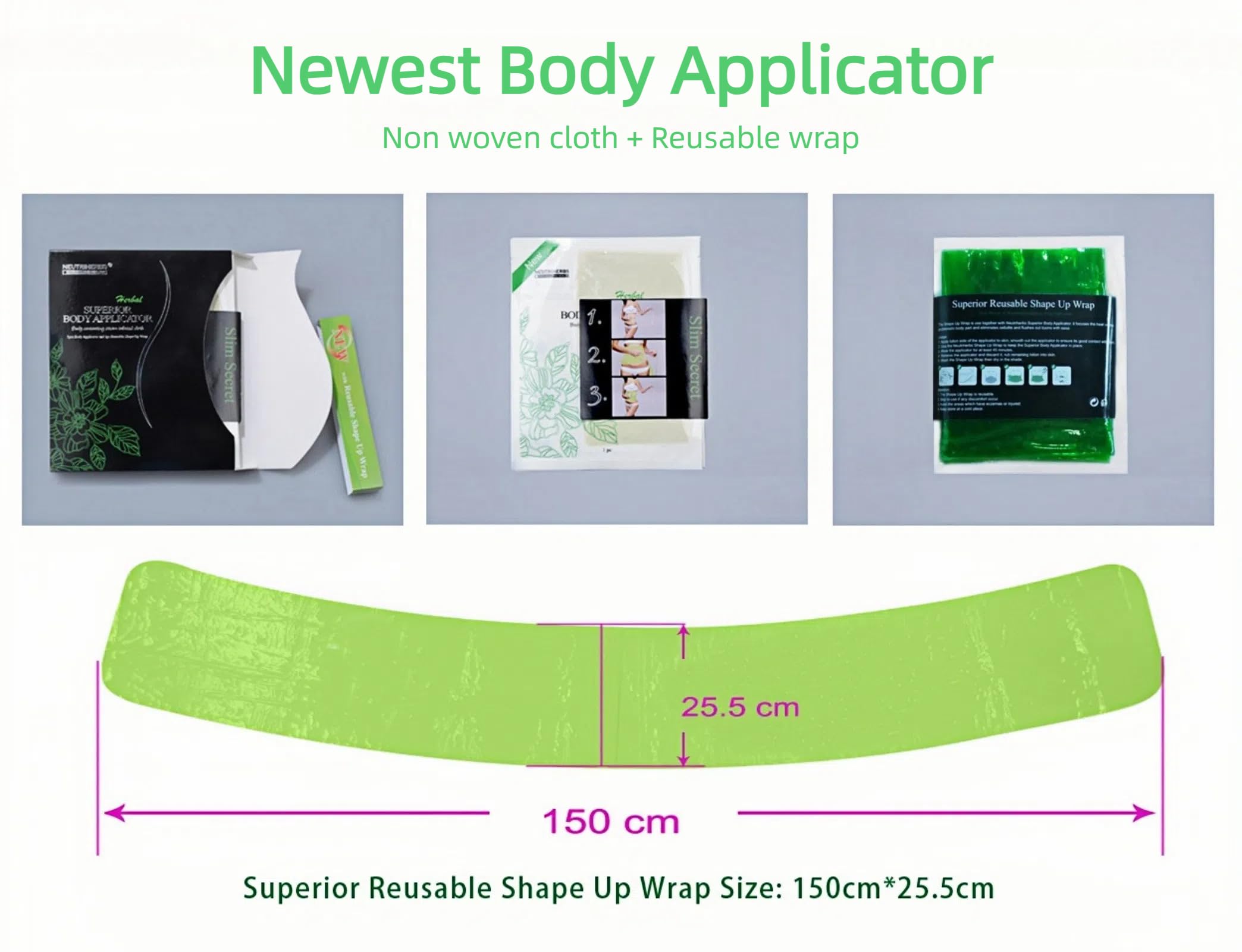 Neutriherbs Body Applicator with Wrap, Effective Nature Formula to Shape, Tone, Firm Body, Works for Belly, Stomach,Legs,Arms,Bu