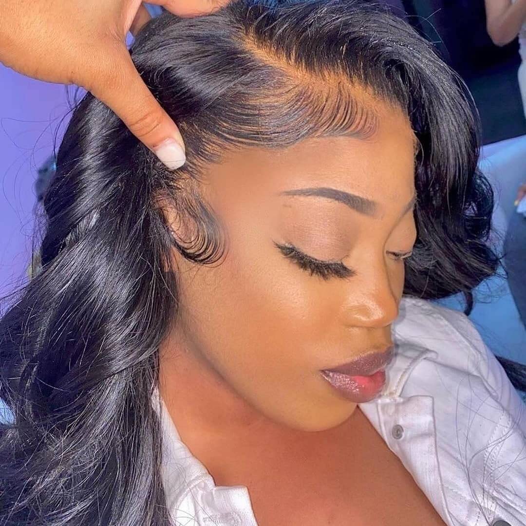 BEEOS SKINLIKE Real HD Lace Wig, 13x4 Full Frontal Lace 0.10mm Ultra-thin Swiss Lace 180% Density Body Wave Human Hair Wig With 