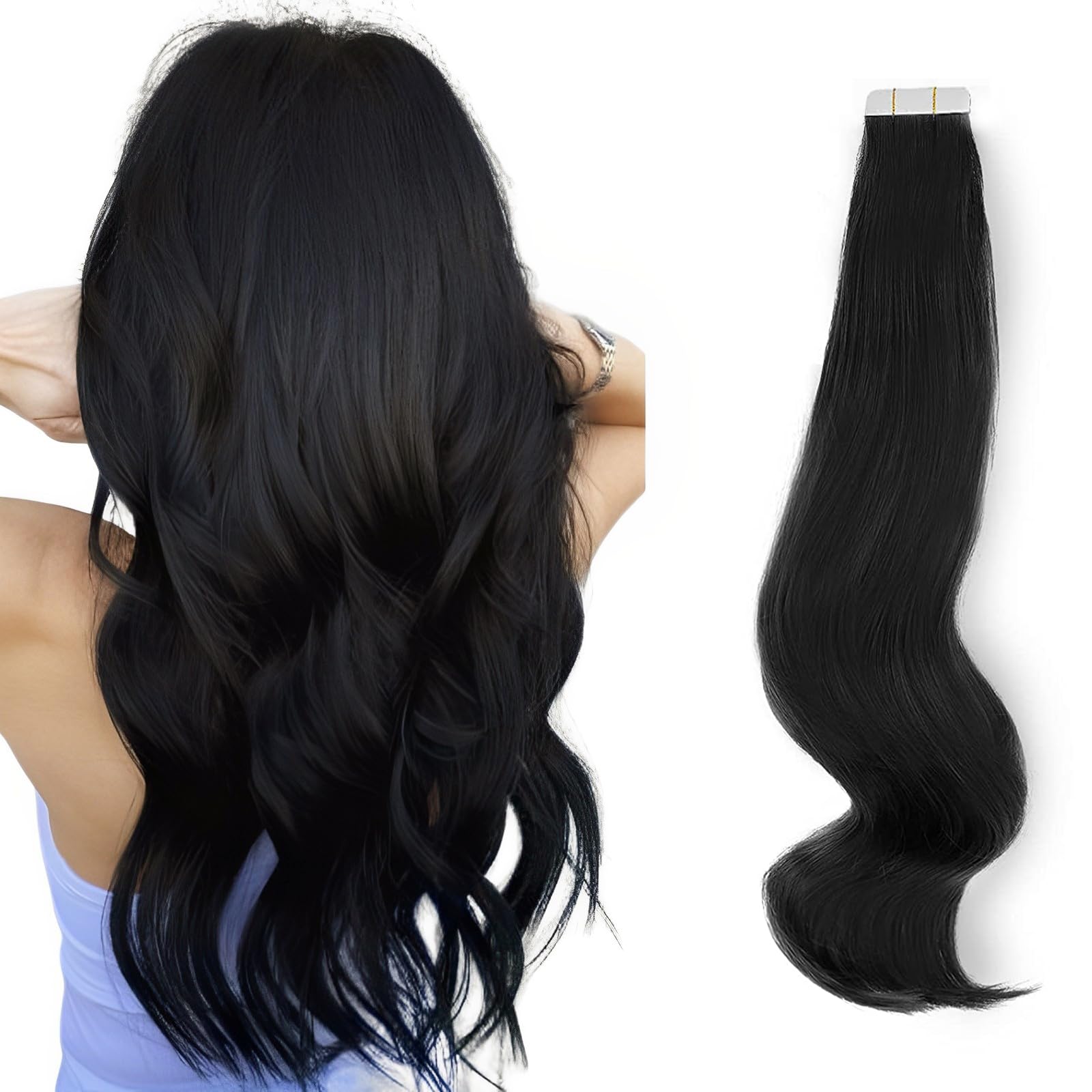Abh Amazingbeauty Hair Pre-Taped Remy Tape In Hair Extensions Human Hair Extensions Blonde Highlight Skin Weft, Invisible, Seaml