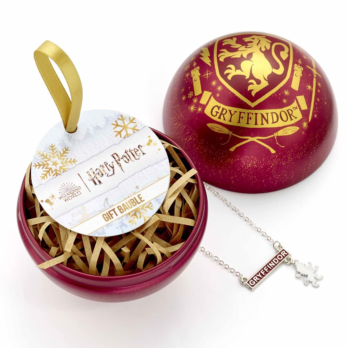 Harry Potter Gryffindor Bauble with House Necklace, Red