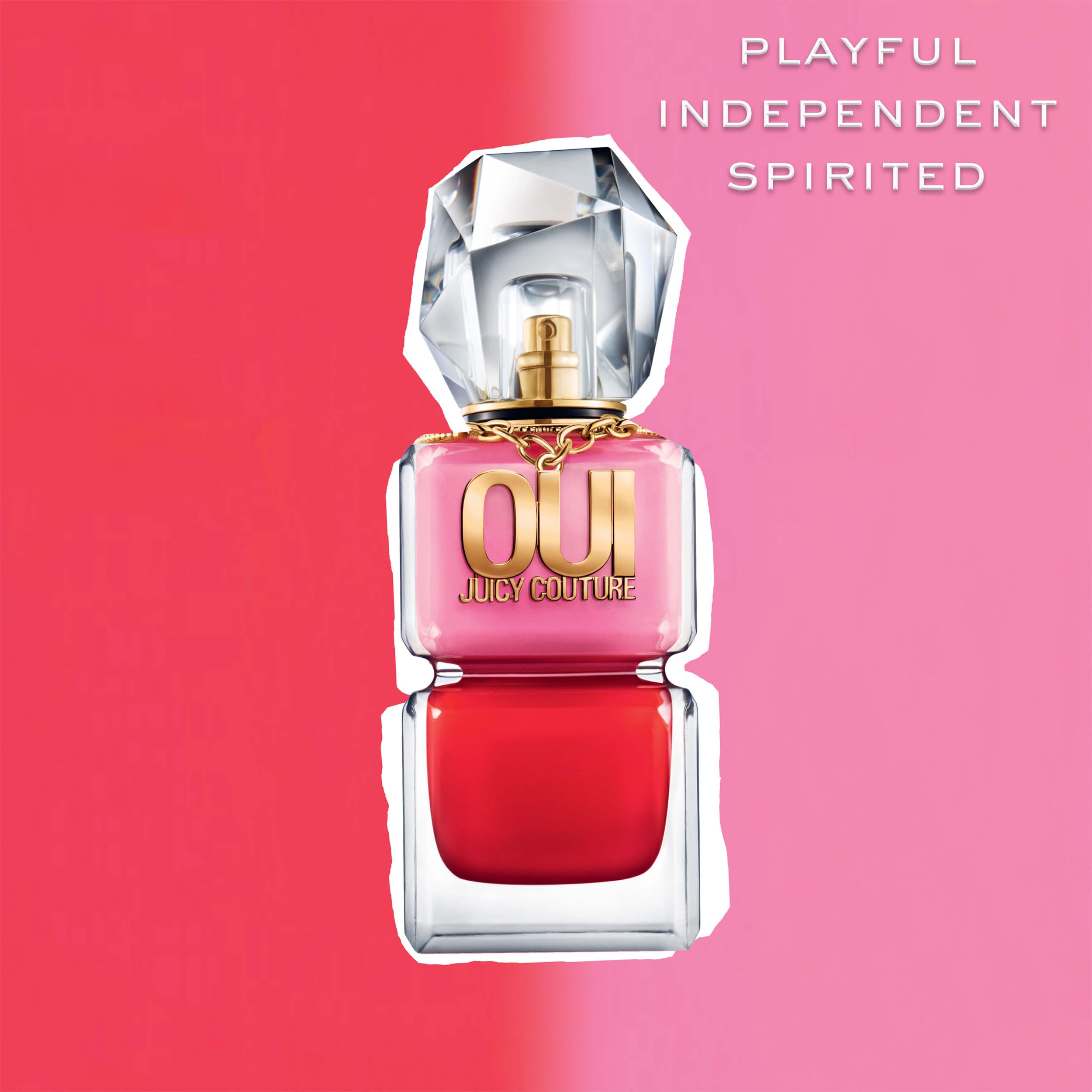 Juicy Couture Oui Eau De Parfum for Women, 3.4 fl oz, Fruity Floral Scent with Watermelon & Jasmine, EDP Spray, Red
