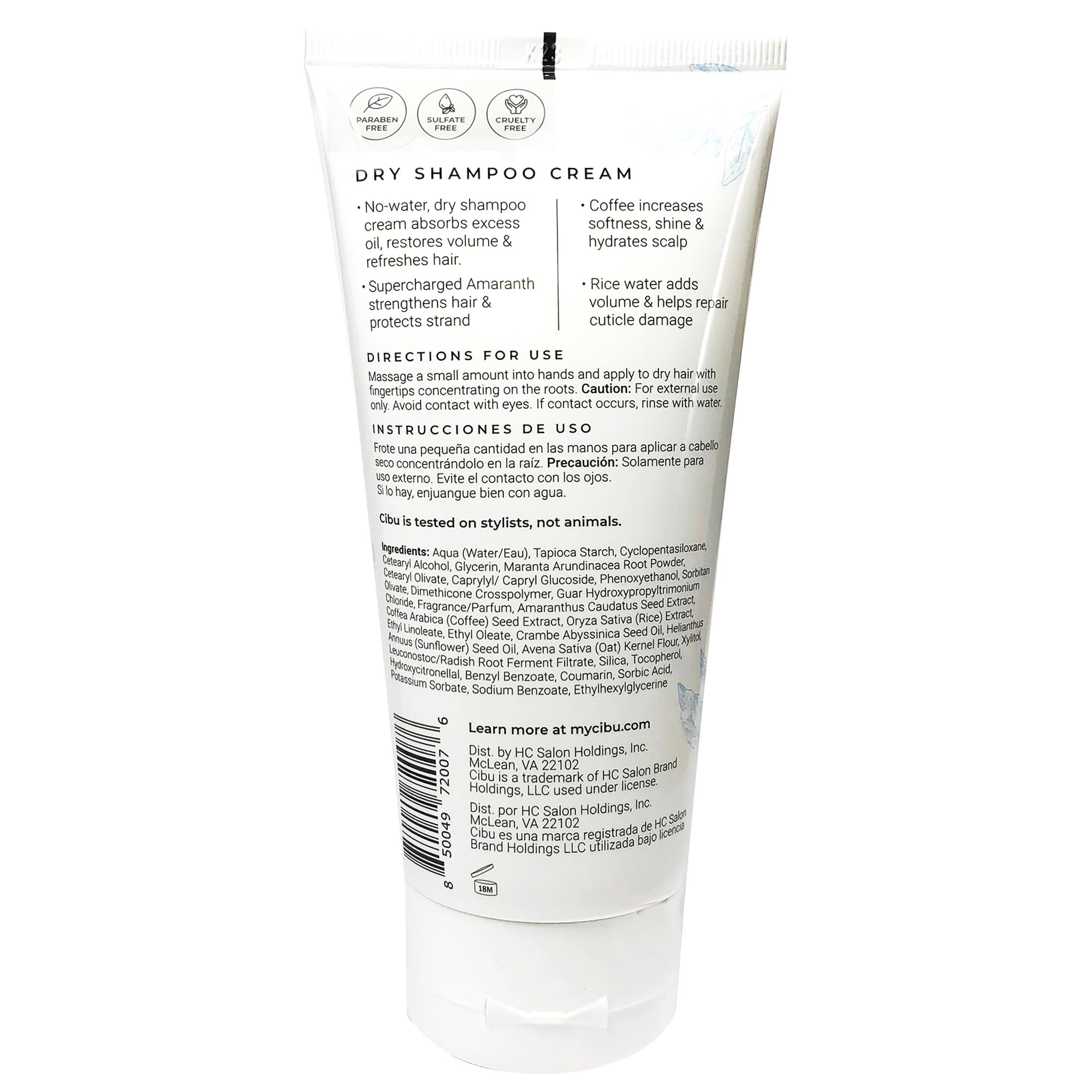 CIBU Dry Shampoo for All Hair Types and Textures | Absorbs Excess Oil, Restores Volume, and Refreshes Hair with Supercharged Ama