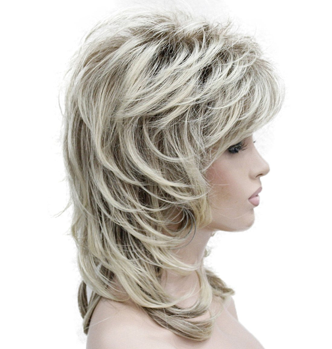 Lydell Long Soft Shaggy Layered Blonde Ombre Classic Cap Full Synthetic Wigs (R10/26 2 Toned Blonde)