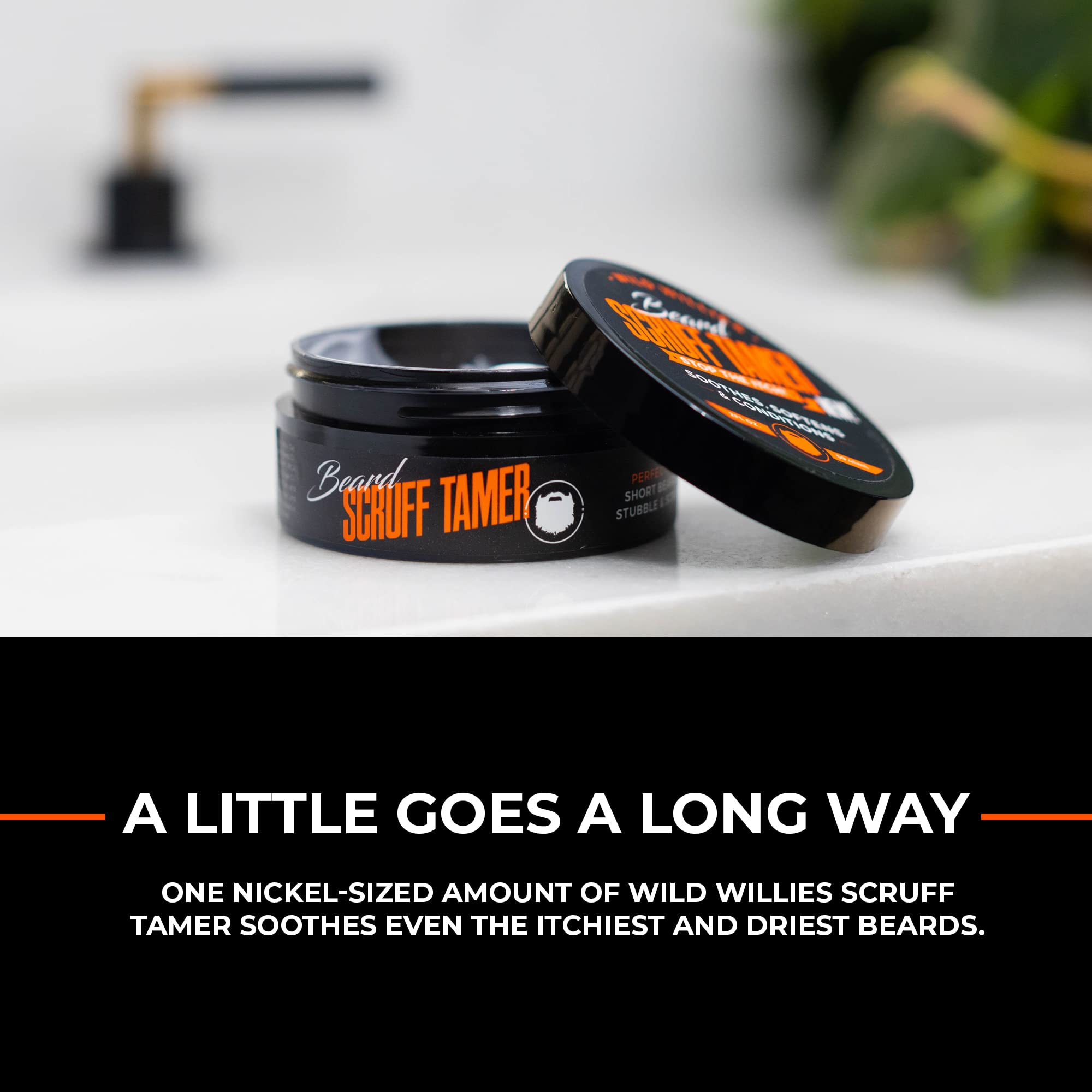 Wild Willies Beard Cream - Scruff Tamer For Short Beards & Stubble, Soothes & Nourishes With Green Tea Extract & Aloe Vera Gel