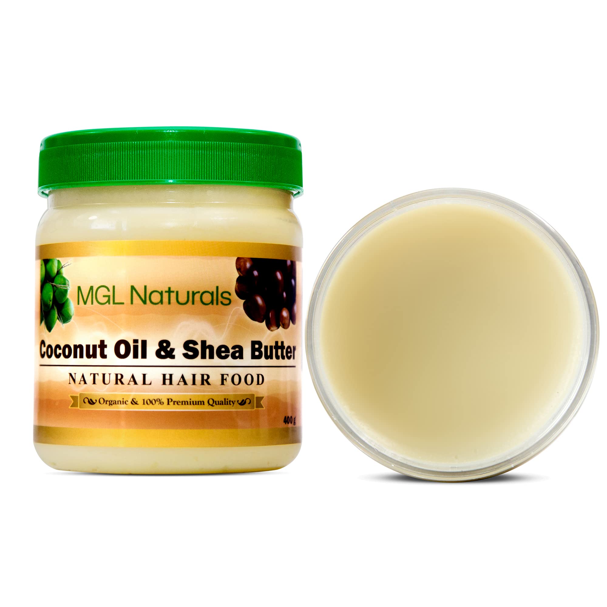 Mgl Naturals Coconut Oil And Shea Butter Natural Hair Food Made With Organic Ingredients. Nourish And Moisturize Hair For Growth