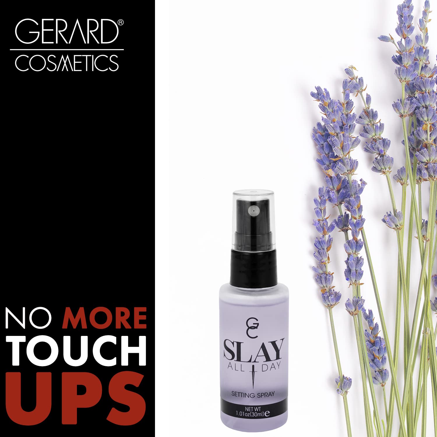 Gerard Cosmetics Makeup Setting Spray Mini (Lavender) | Slay All Day Scented Makeup Finishing Spray | Oil Control, Matte Finish,