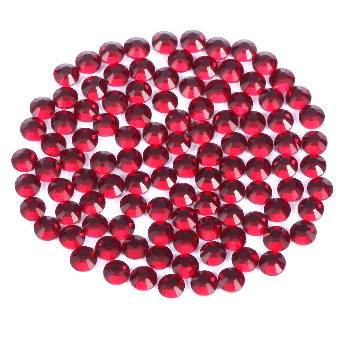 Dark Red Flatback Rhinestones for Crafts Glass Nail Rhinestones Nail Gems Crystals Non Hotfix Rhinestones for Makeup Bags Shoes 