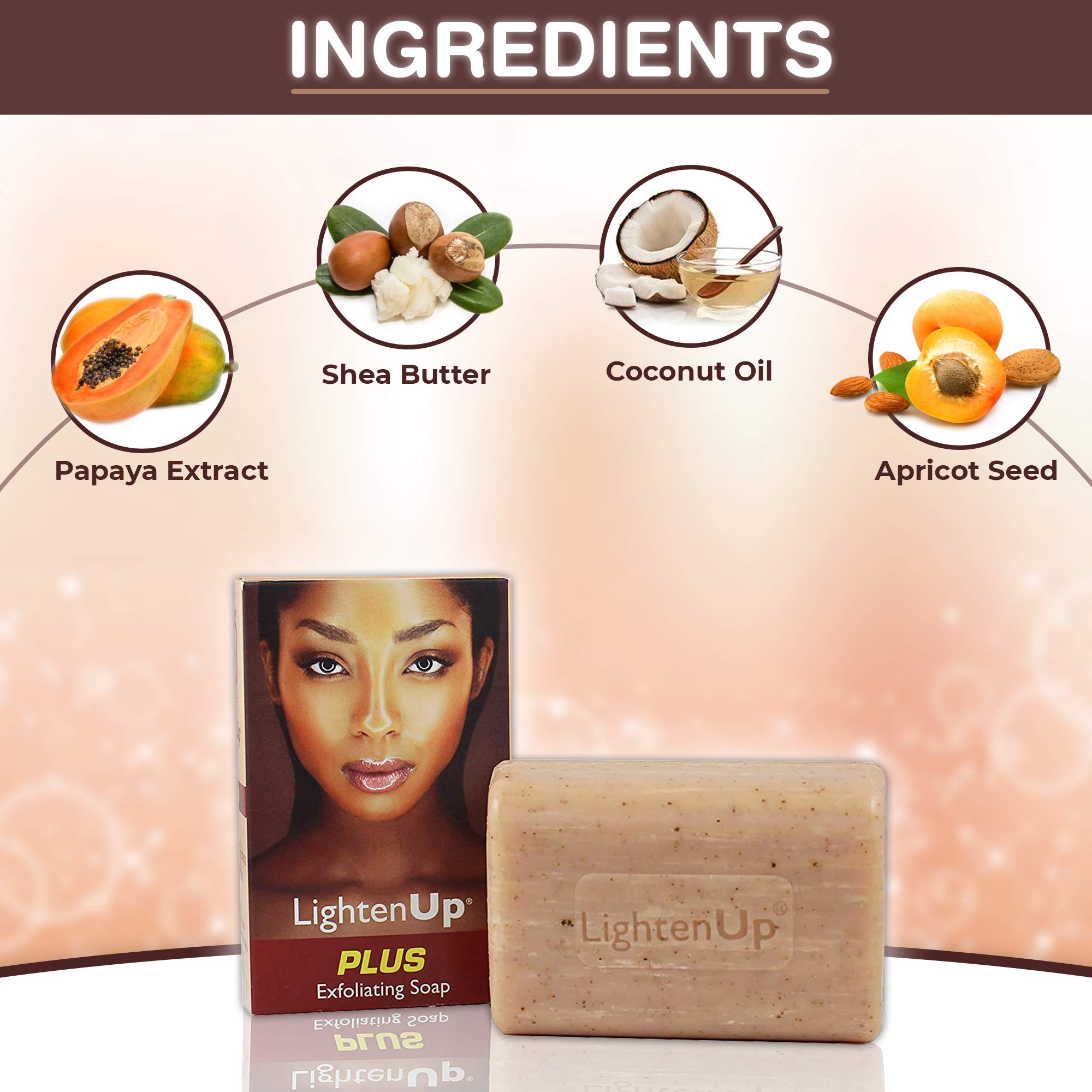 Omic Lightenup, Exfoliating Soap - 200G / 7Fl Oz - Skin Brightening Soap, Cleansing Bar, Formulated To Fade Dark Spots, With Apr