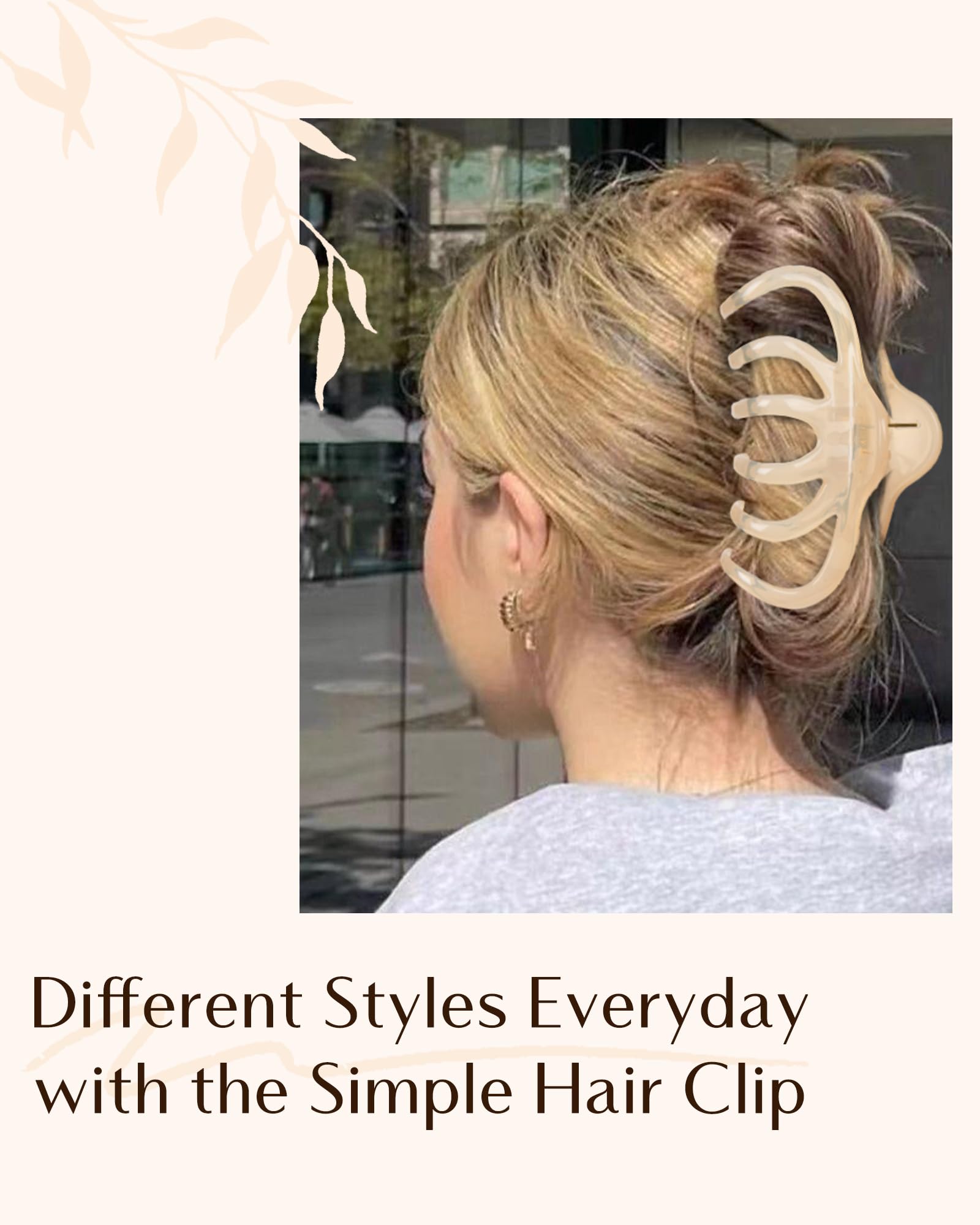 Yanibest 5.1 Inche Large Octopus Hair Claw Clips Non-Slip Ponytail For Women Thick Hair And Long Hair Chic Hair Styling Accessor