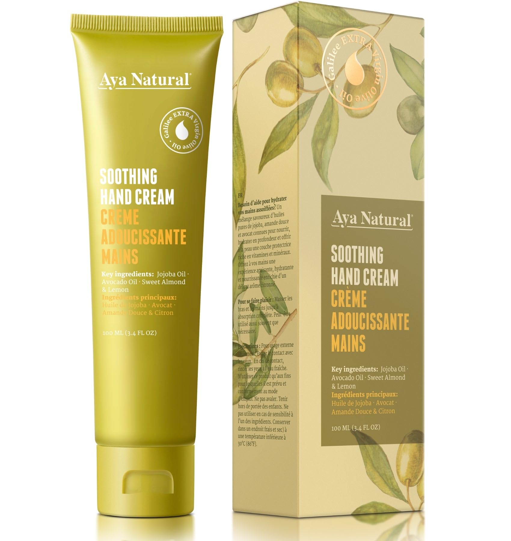 Spring Nahal Natural Hand Cream with Olive, Jojoba & Avocado Oils  Deep Moisture for Dry, Cracked Hands  FastAbsorbing, NonG