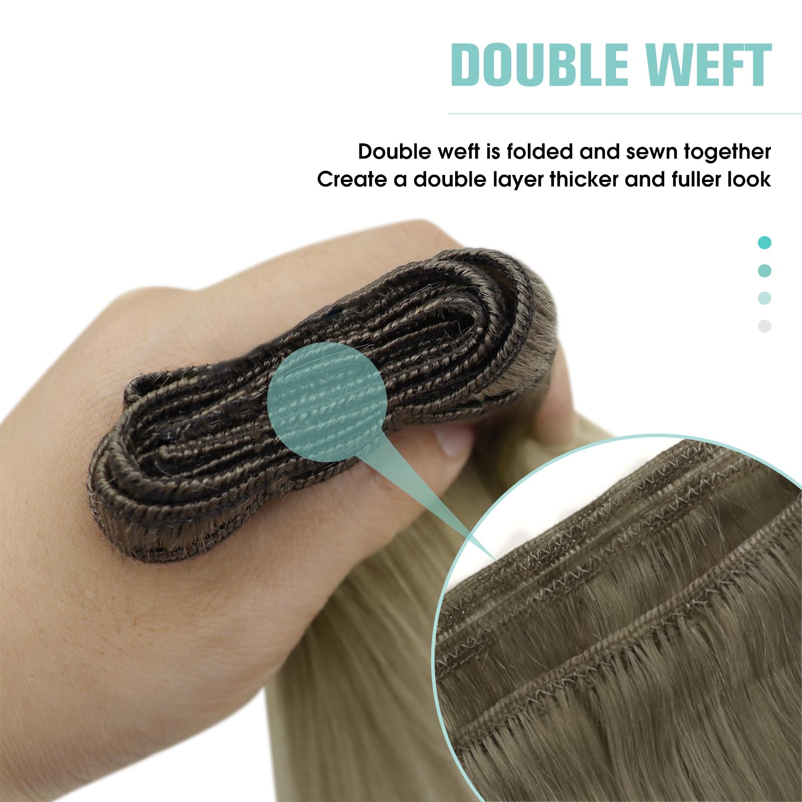 Youngsee Weft Human Hair Extensions Ombre Blonde Weft Extensions Real Human Hair Ash Blonde Ombre Sunkissed Blonde Sew In Hair E
