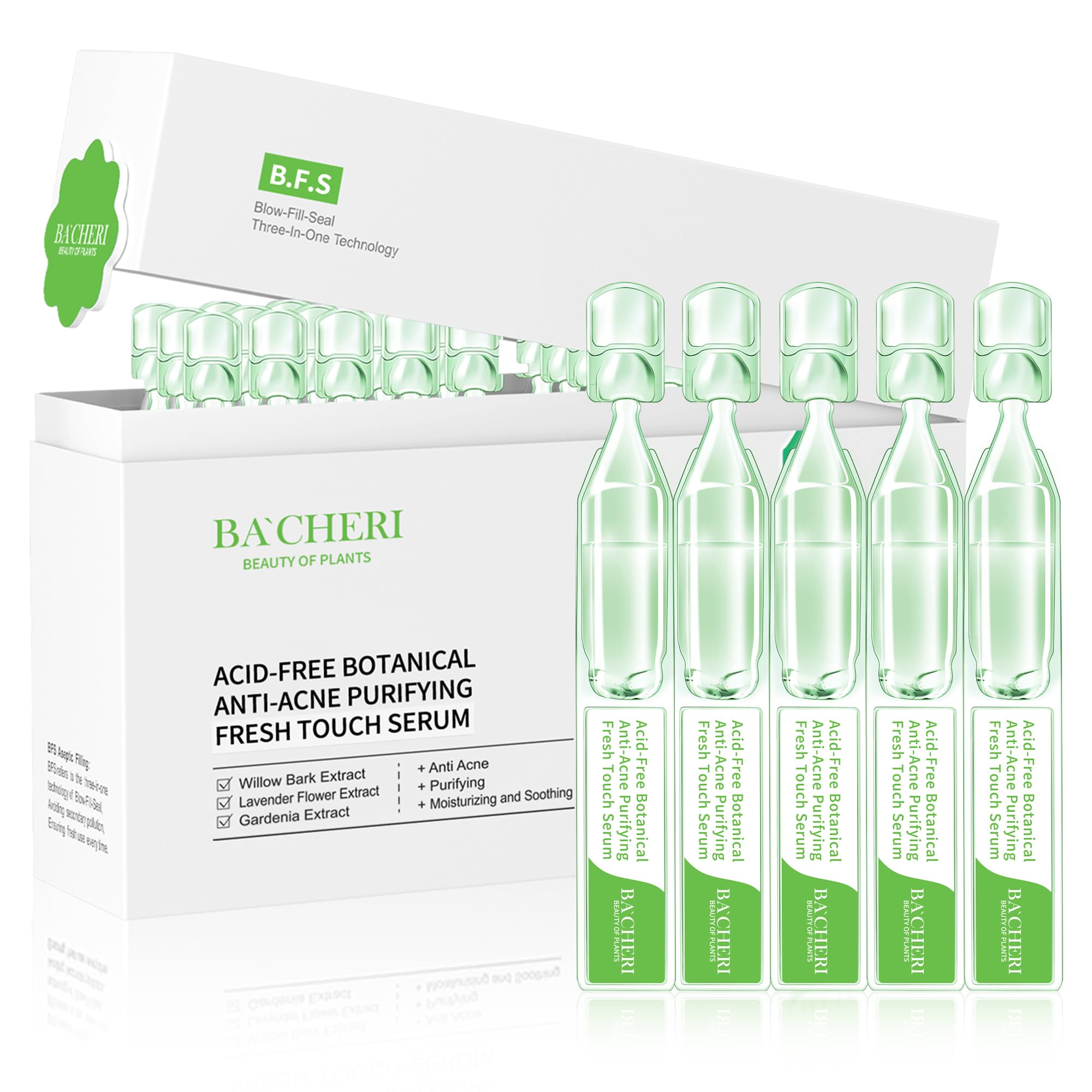 Gentle Botanical Acne Treatment for Face  AcidFree Spot Facial Serum with Niacinamide & Witch Hazel, Soothes Redness & Control