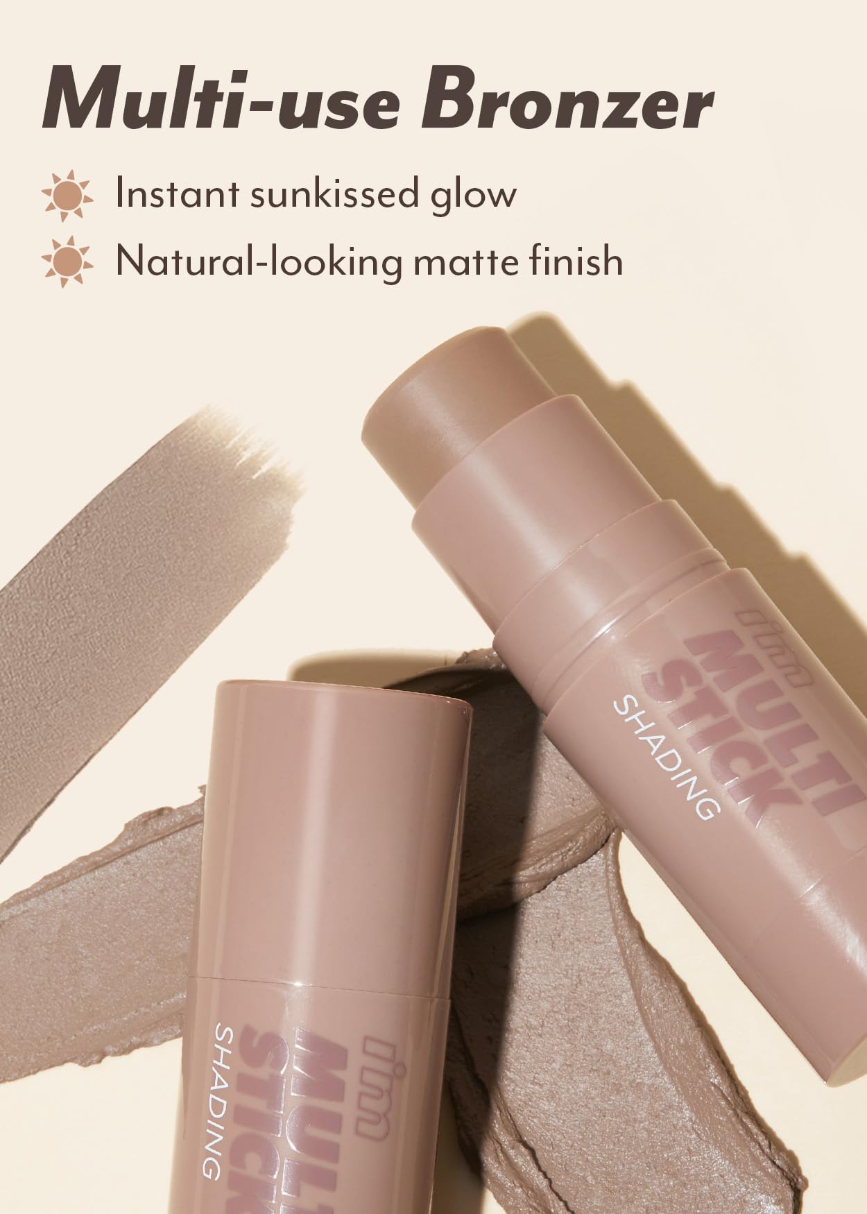 I'M Meme Contour Stick For Face - I'M Multi-Stick | Daily Use, Easy Blending Matte Finish, Shading 001 Bronzer, 0.24 Oz