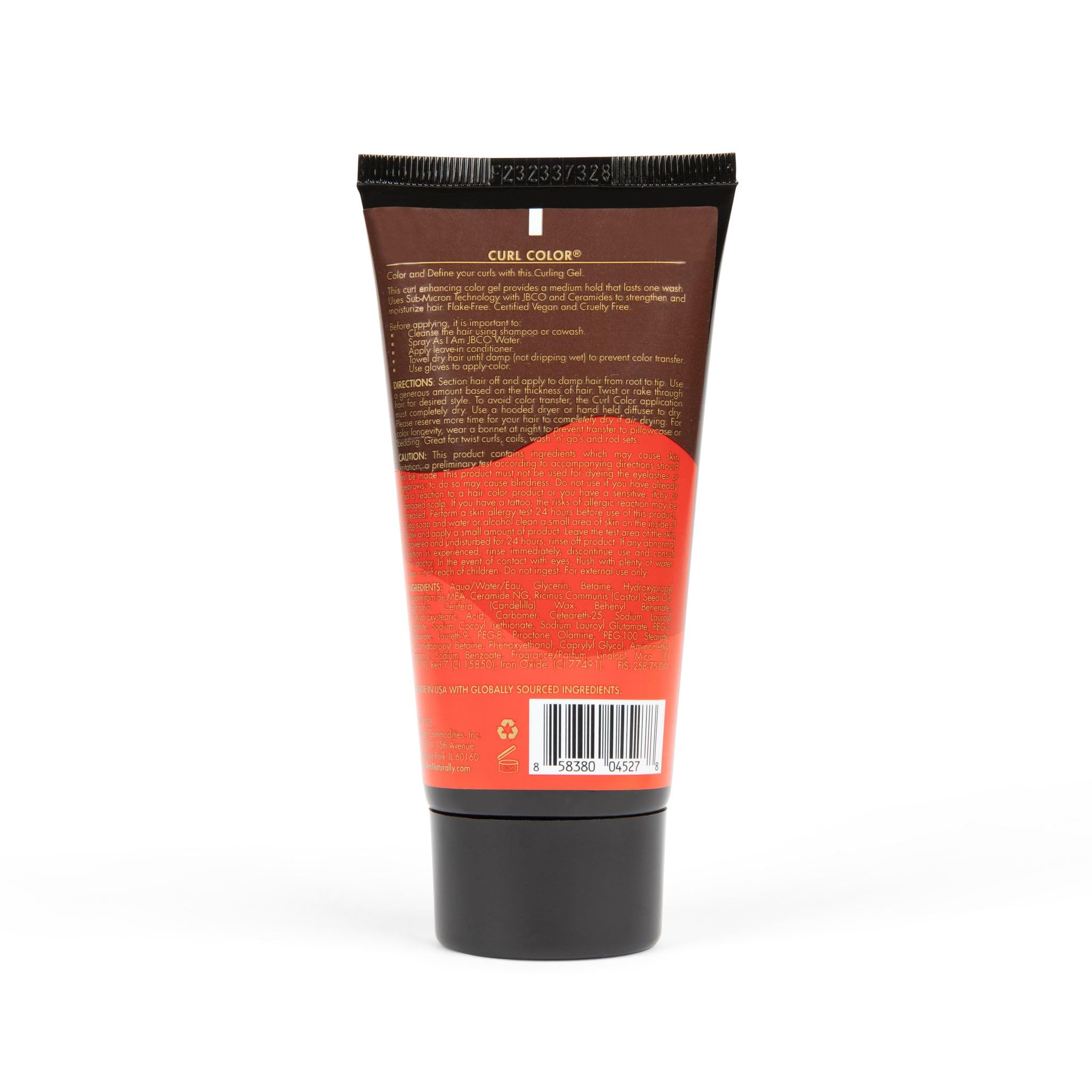 As I Am Curl Color - Hot Red - 3 Ounce - Color & Curling Gel - Temporary Color - Medium Hold - Vegan & Cruelty Free