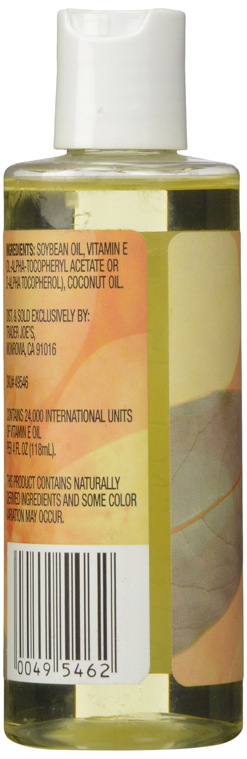 Trader Joe's Vitamin E Oil - 4 Fl Oz, Nourishing Skin Moisturizer, TJVEOil
