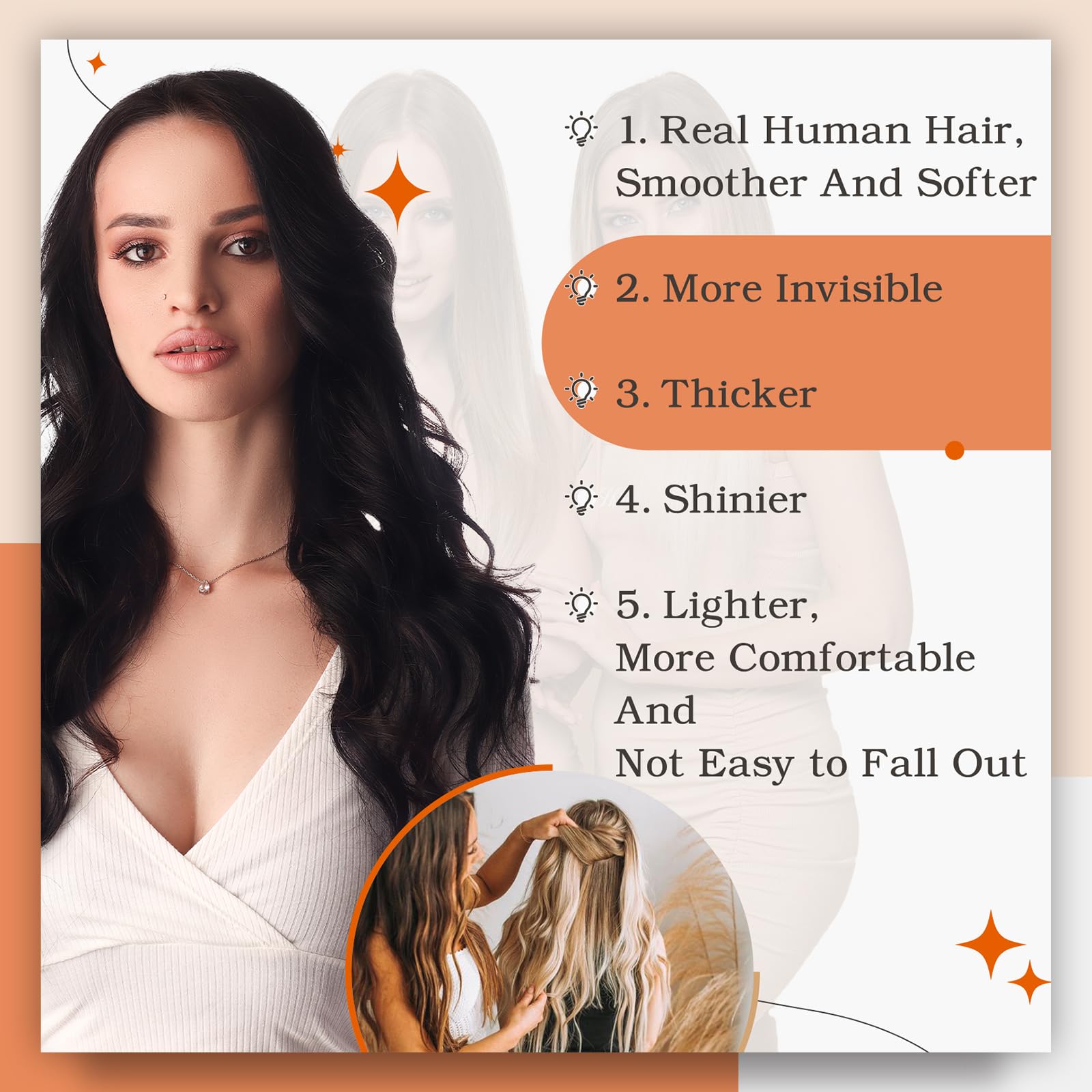 Full Shine Tape In Hair Extensions Human Hair 14Inch Black Human Hair Extensions Invisible Tape Ins Color 1B Natural Tape In Rea