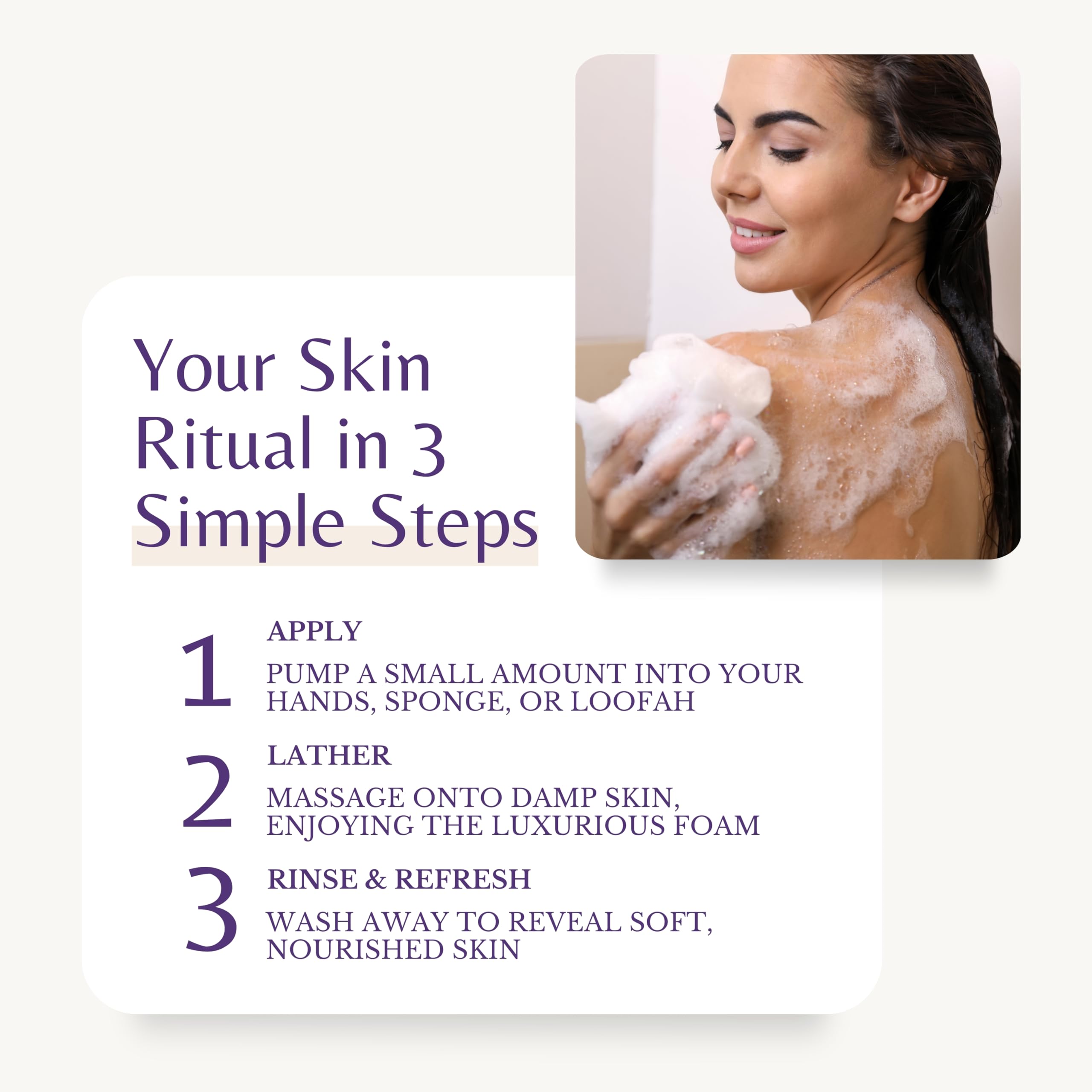 EDENIKA BOTANICALS Fresh Lavender Body Wash with Chamomile, Helps You Feel Calm and Relaxed, Stress Relief Shower Gel, Natural B