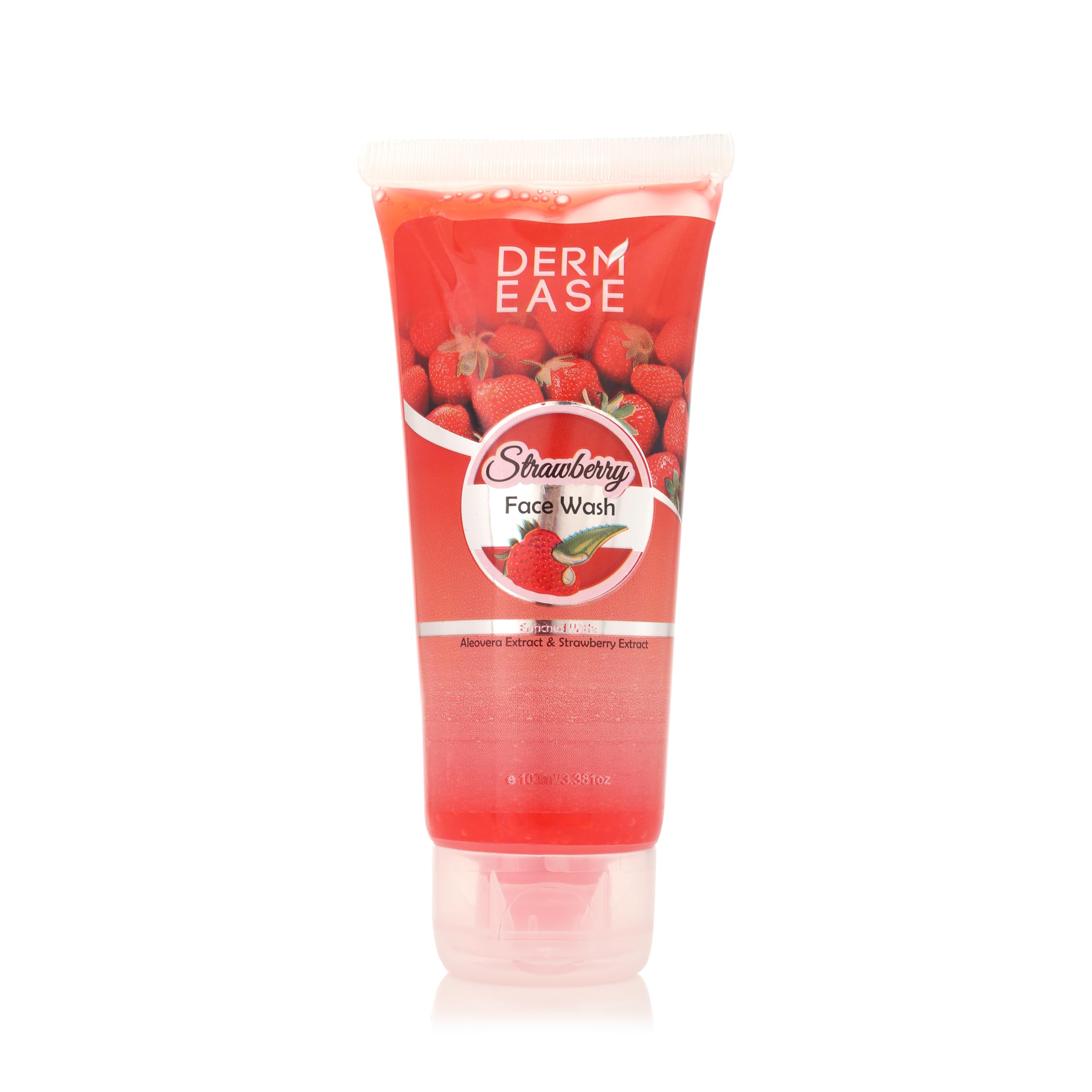 Derm Ease Natural Acne And Anti Pollution Strawberry Face Wash | All Skin Types | With Vitamin E, Glycerin, Aloe Vera And Strawb