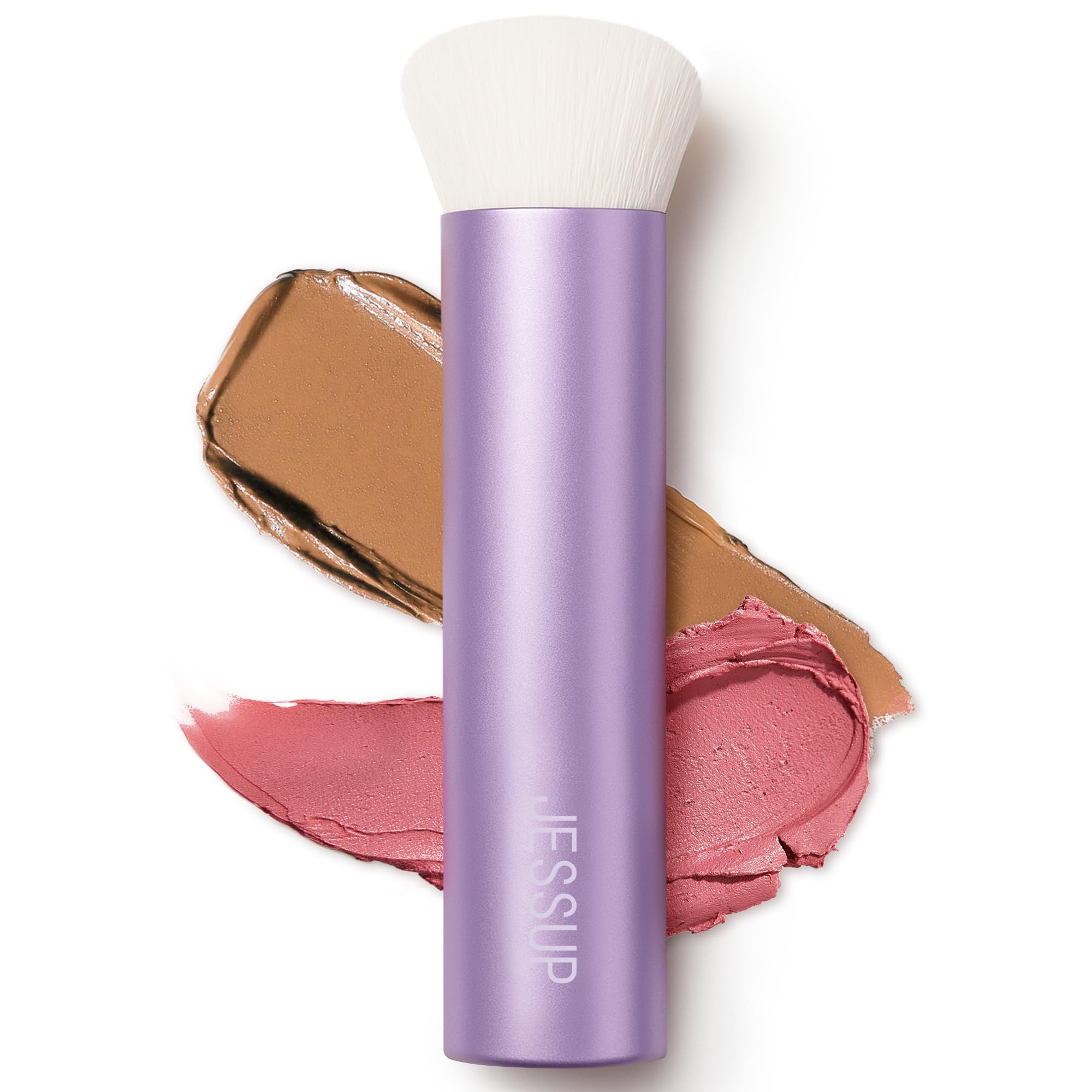 Jessup Foundation Brush for Liquid Makeup, Face Kabuki Makeup Brush for Contour Powder Blush and Bronzer, Ultra-Soft Fiber Perfe