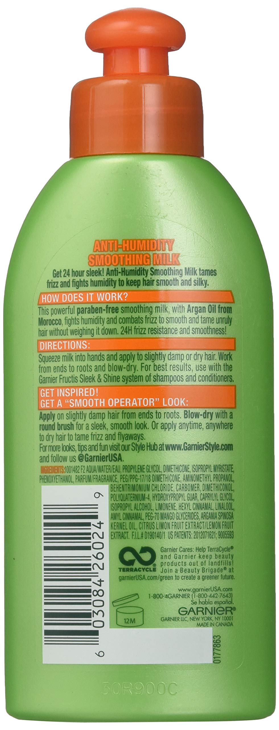 Garnier Fructis Style Anti-Humidity Smoothing Milk 5.10 oz (Pack of 3)