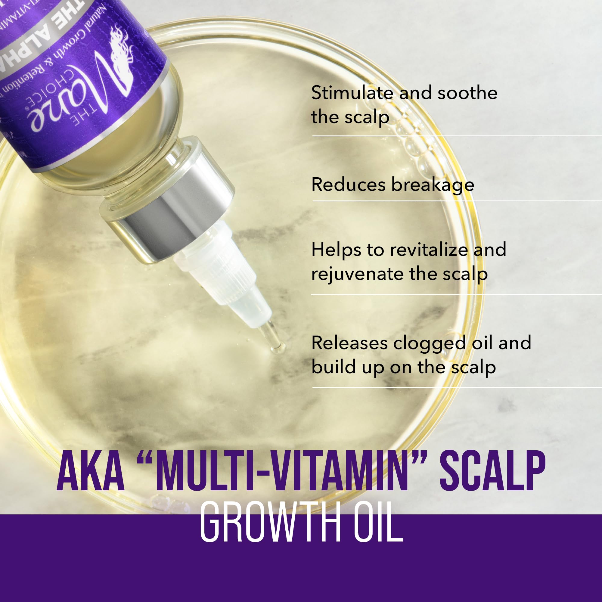 The Mane Choice Alpha Multi-Vitamin Scalp Hair Growth Oil, 4 Fl Oz, 1 Pack, Nourishing Scalp Oil With Biotin, Vitamin C, Rosemar