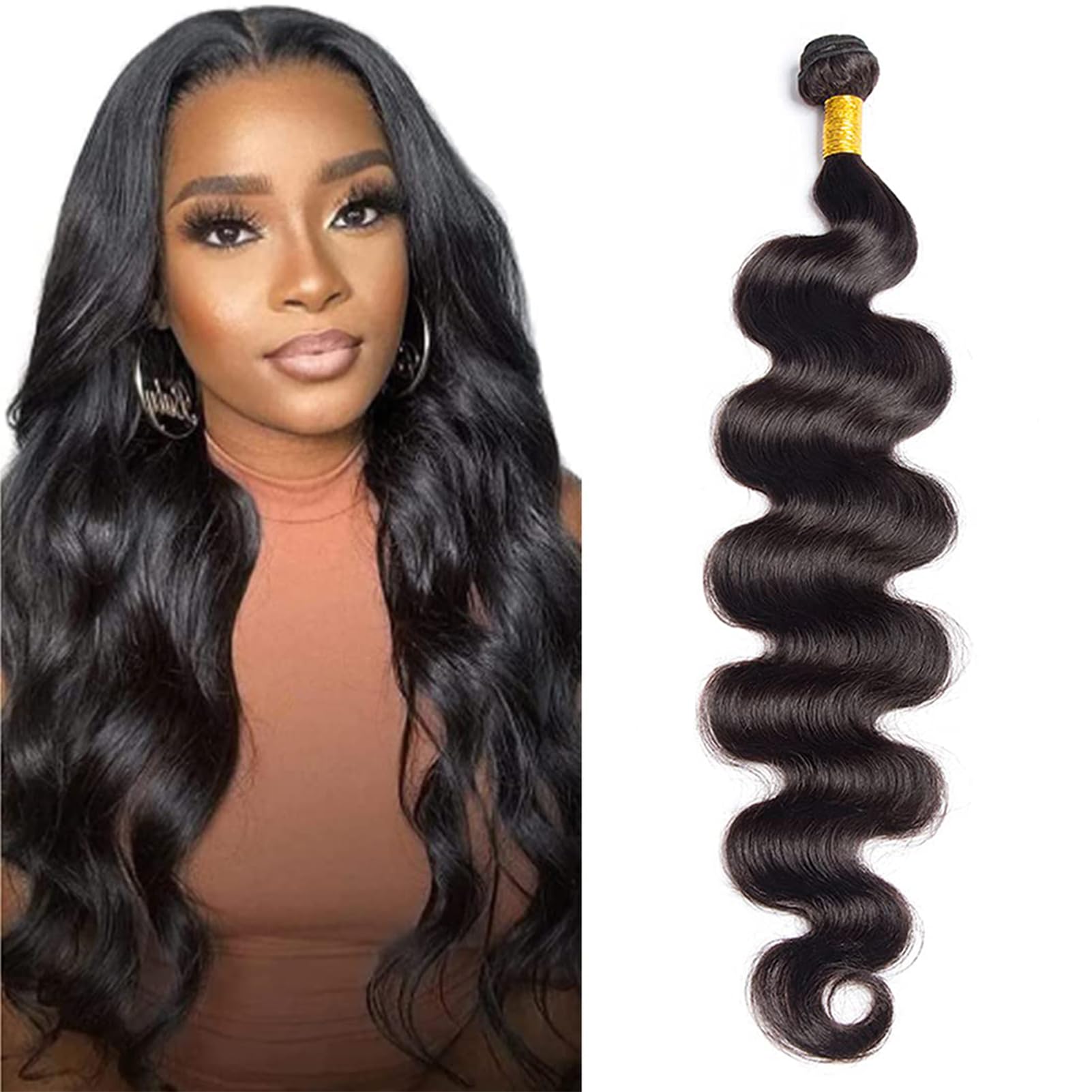 12A Body Wave Bundles Human Hair 100% Unprocessed Brazilian Virgin Hair Body Wave Single Bundles Human Hair Weave 1 Bundles Natu