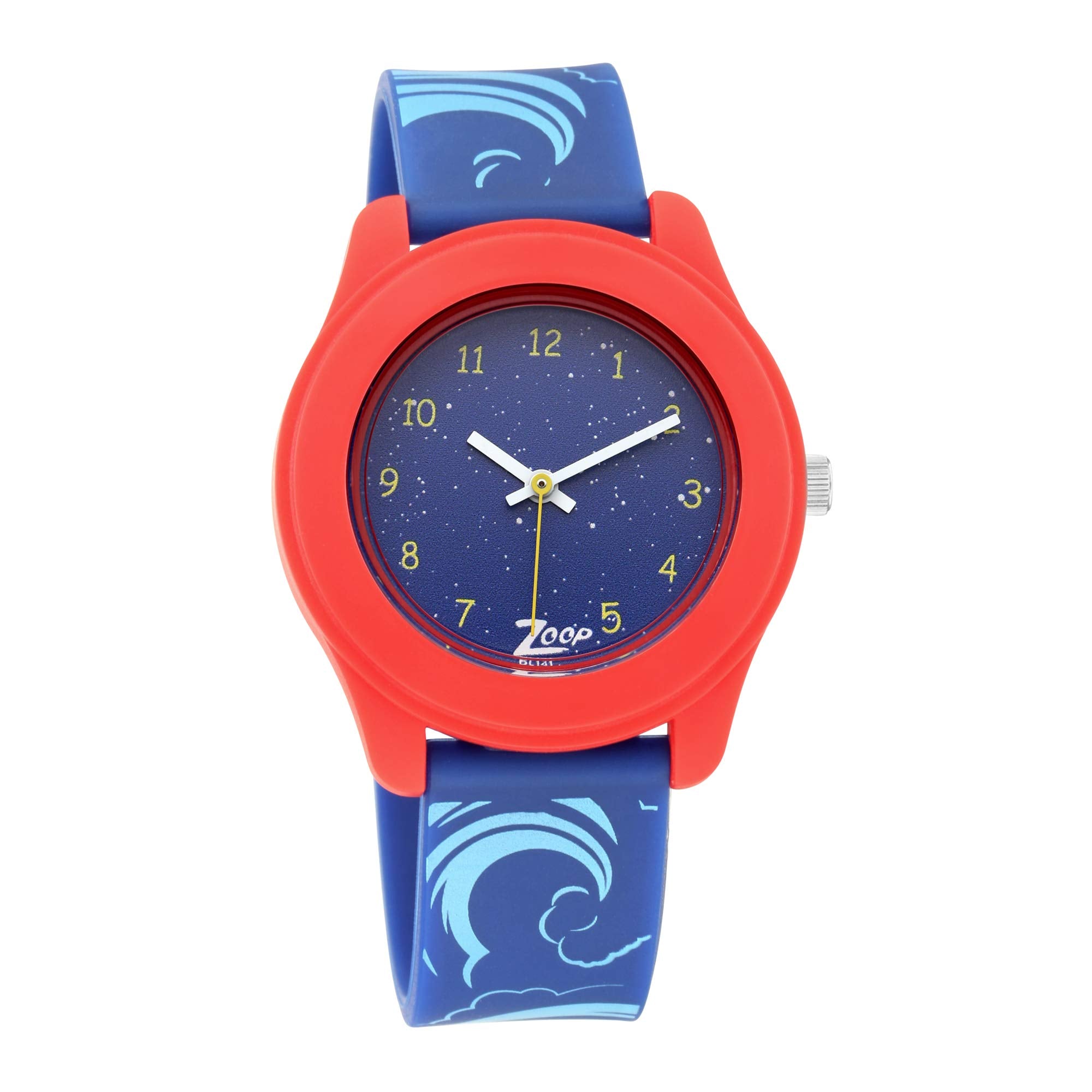 Zoop Silicone Analog Blue Dial Unisex-Child Watch-26019Pp04, Blue, Quartz Watch