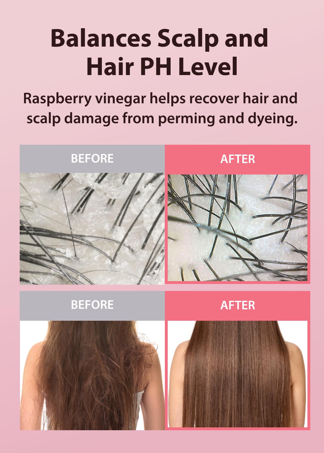 Apieu Raspberry Vinegar Hair Shampoo 16.9 Fl.Oz / 500 Ml - Dandruff & Clarifying Shampoo | Balances Ph, Removes Buildup, Soothes