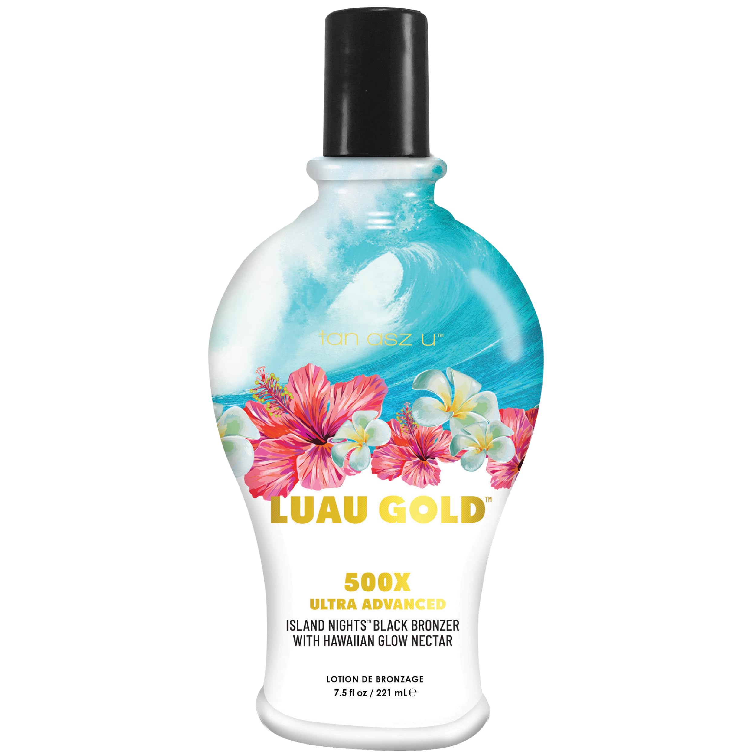 Tan Asz U Luau Gold 500X Black Bronzer Indoor Tanning Lotion, 7.5 Fl Oz