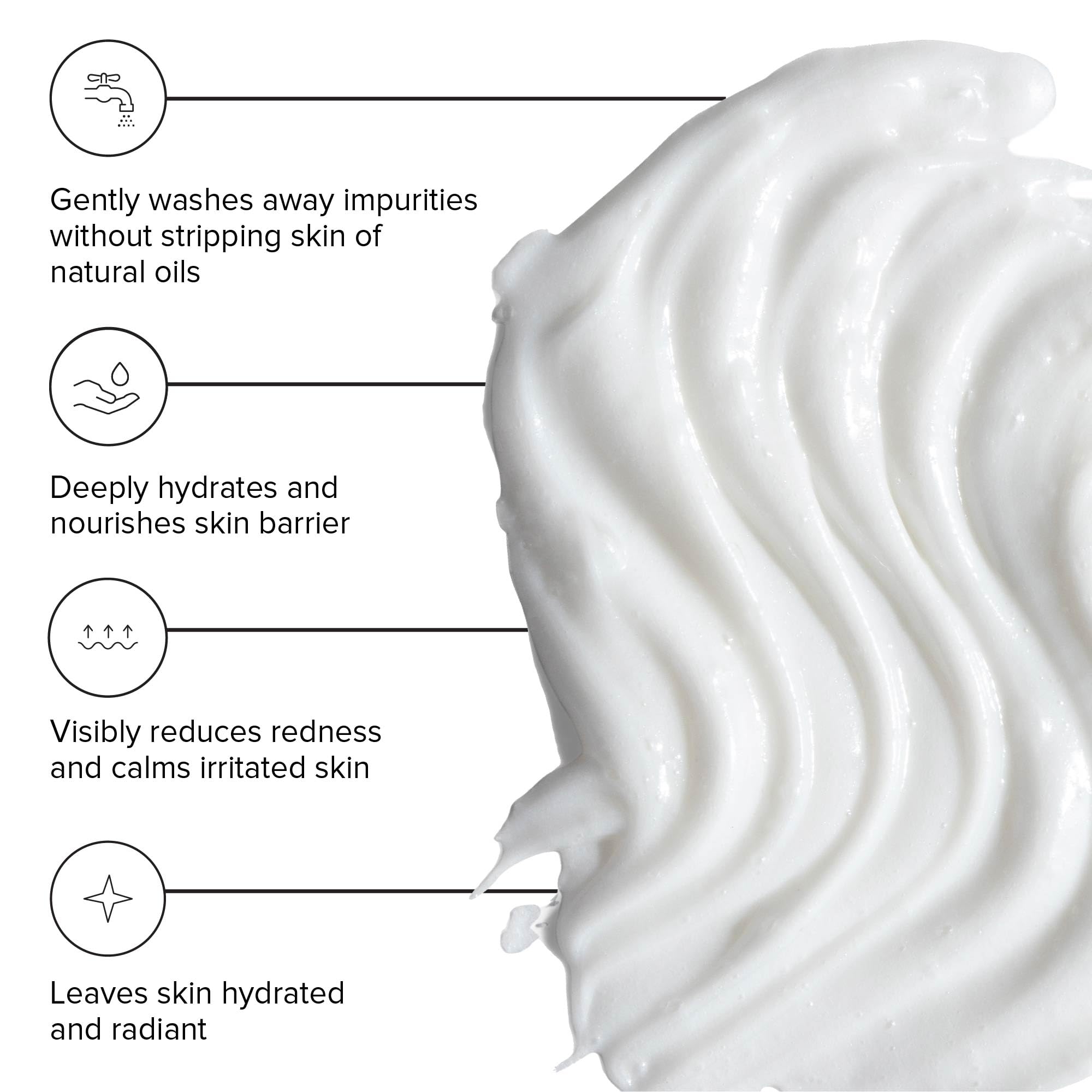 DRMTLGY gOAT Cleanser - Lightweight, Moisturizing Face Wash For Sensitive Skin, Oat + Hyaluronic Acid + Aloe Extract, Hydrating