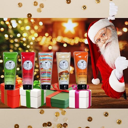 Dionis goat Milk Skincare - 5 Pack of 1 oz Hand creams (creamy coconut  Oats, Peppermint Twist, Sea Treasures, Sugarberry, Vanil