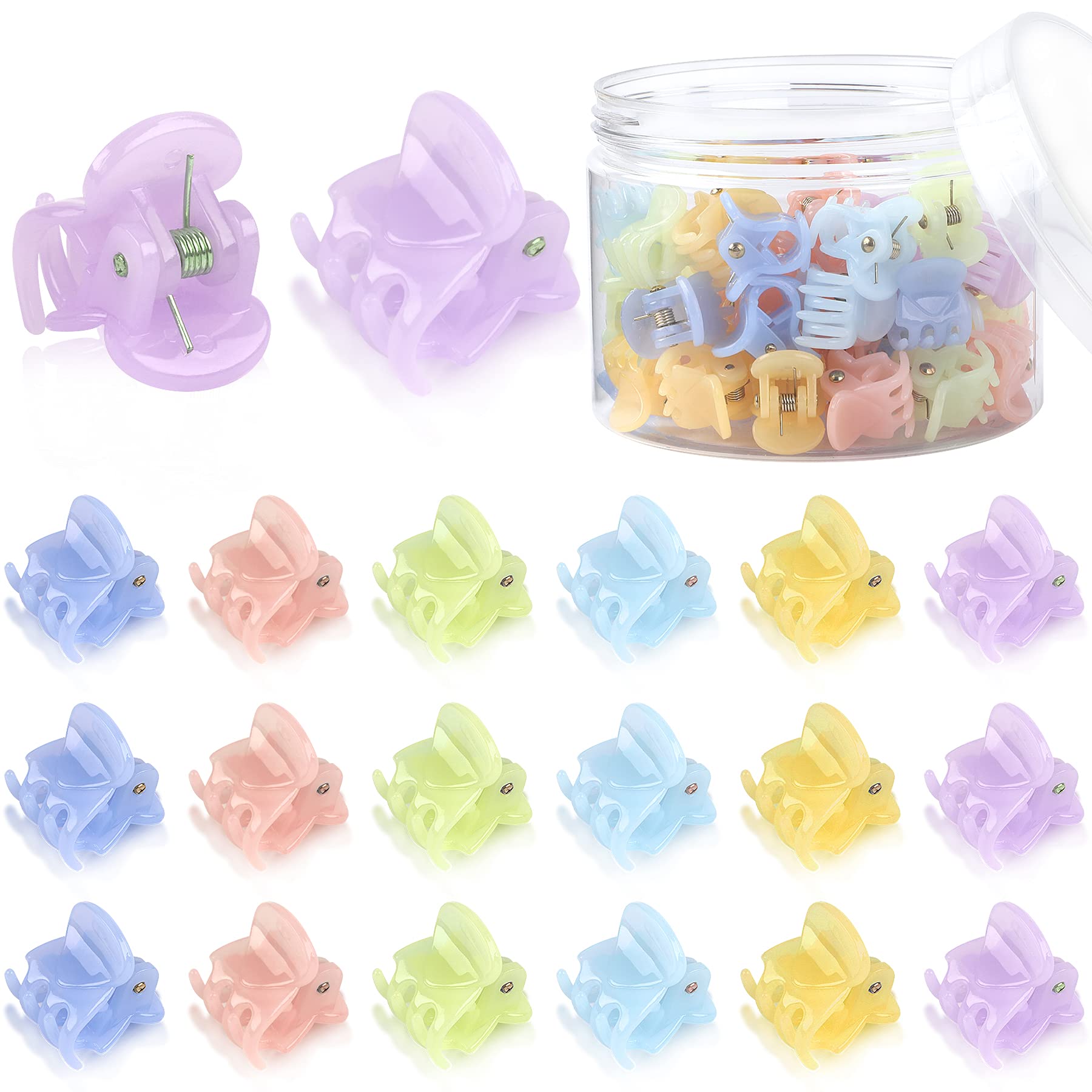 Janyun 48 Pcs Small Mini Hair Claw Clips Hair Clamps For Women Girl'S Hair (Colorful)