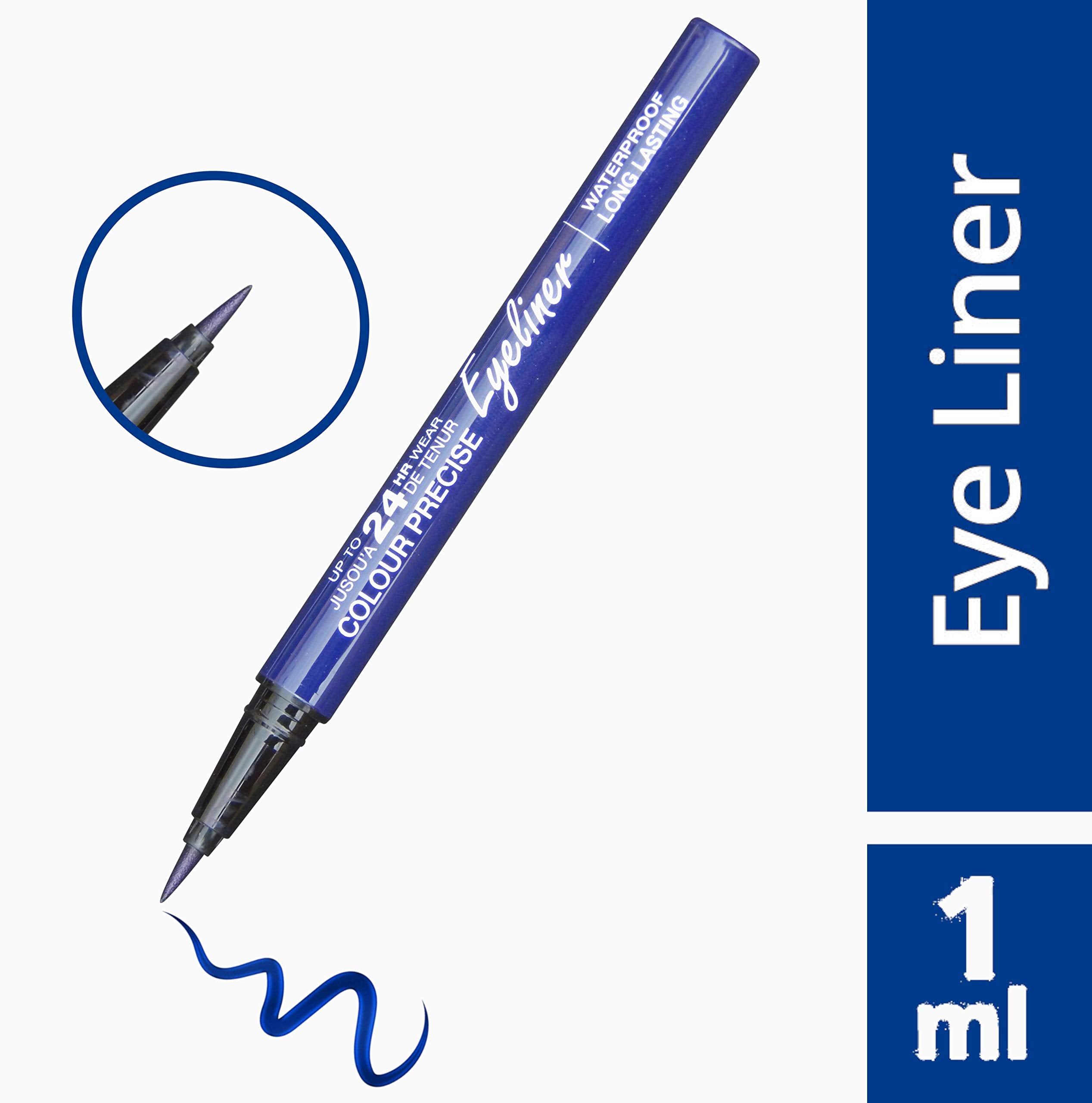 Firstzon 24 Hr Wear Color Precise Blue Eyeliner Sketch Pen 1.6 Ml (Blue), Matte Finish