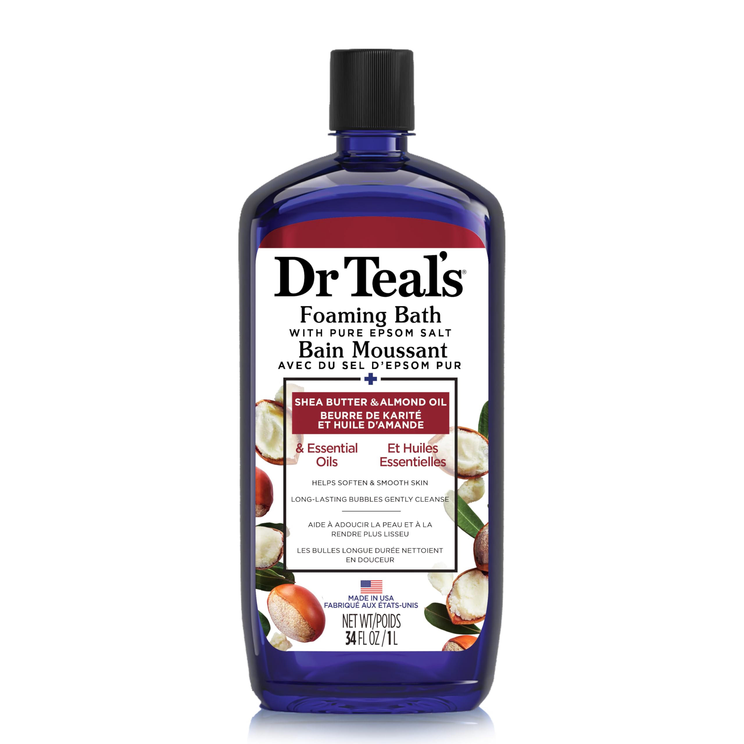 Dr Teal'S Foaming Bath With Pure Epsom Salt, Shea Butter & Almond, 34 Fl Oz