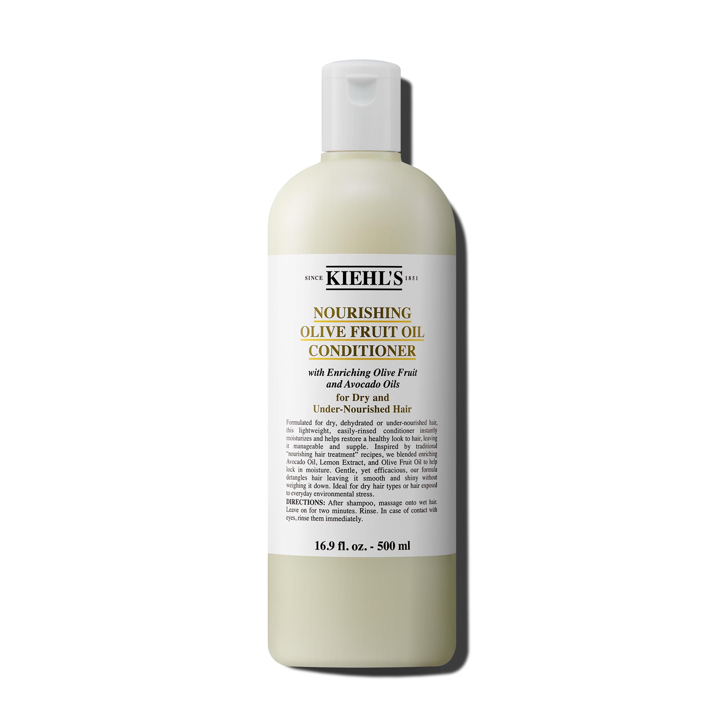 Kiehl's Nourishing Olive Fruit Oil Conditioner, Moisturizing Hair Conditioner for Dry & Damaged Hair, Promotes Shine, Helps Deta