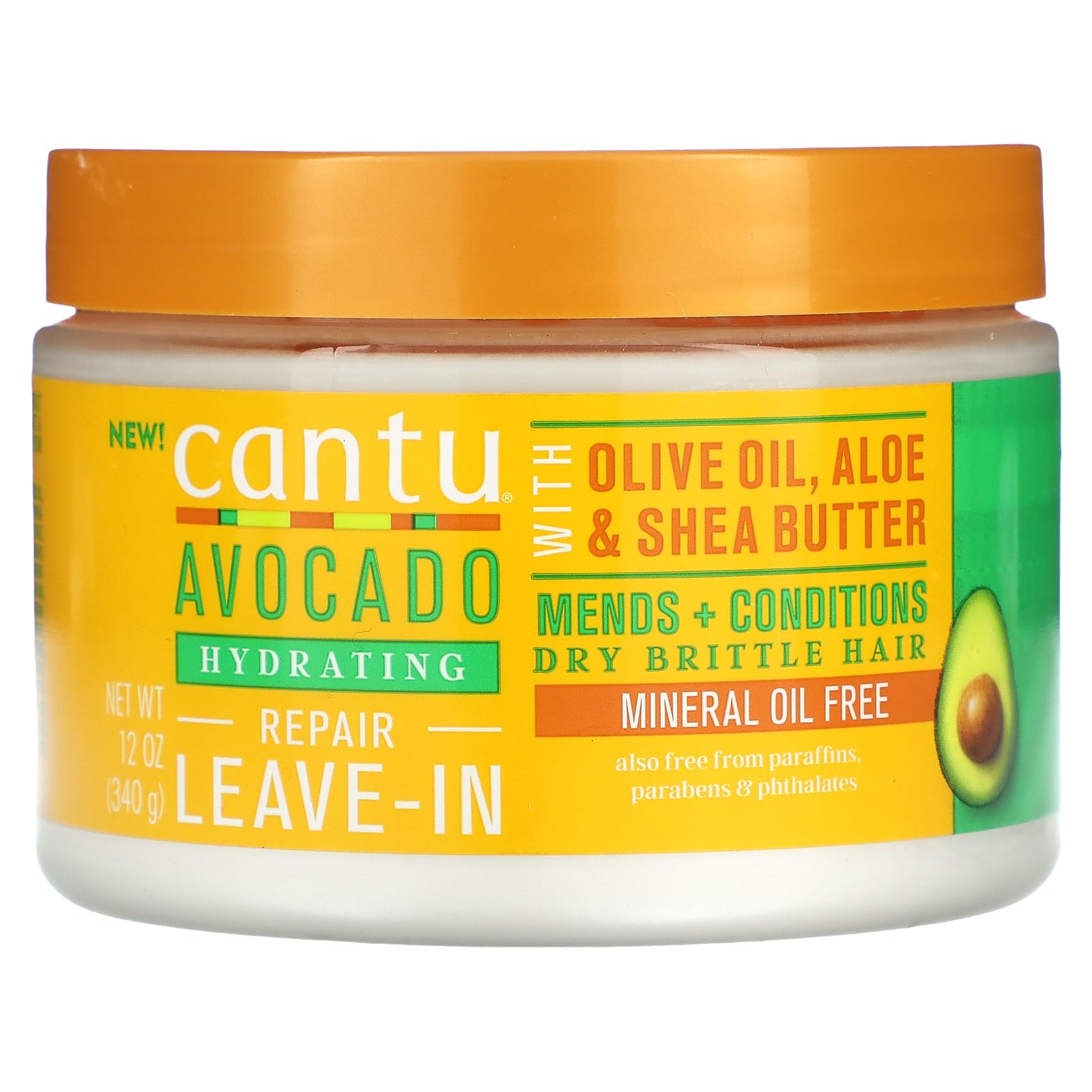 Cantu Avocado Leave-In Repair Cream, 12 Oz (340 G)