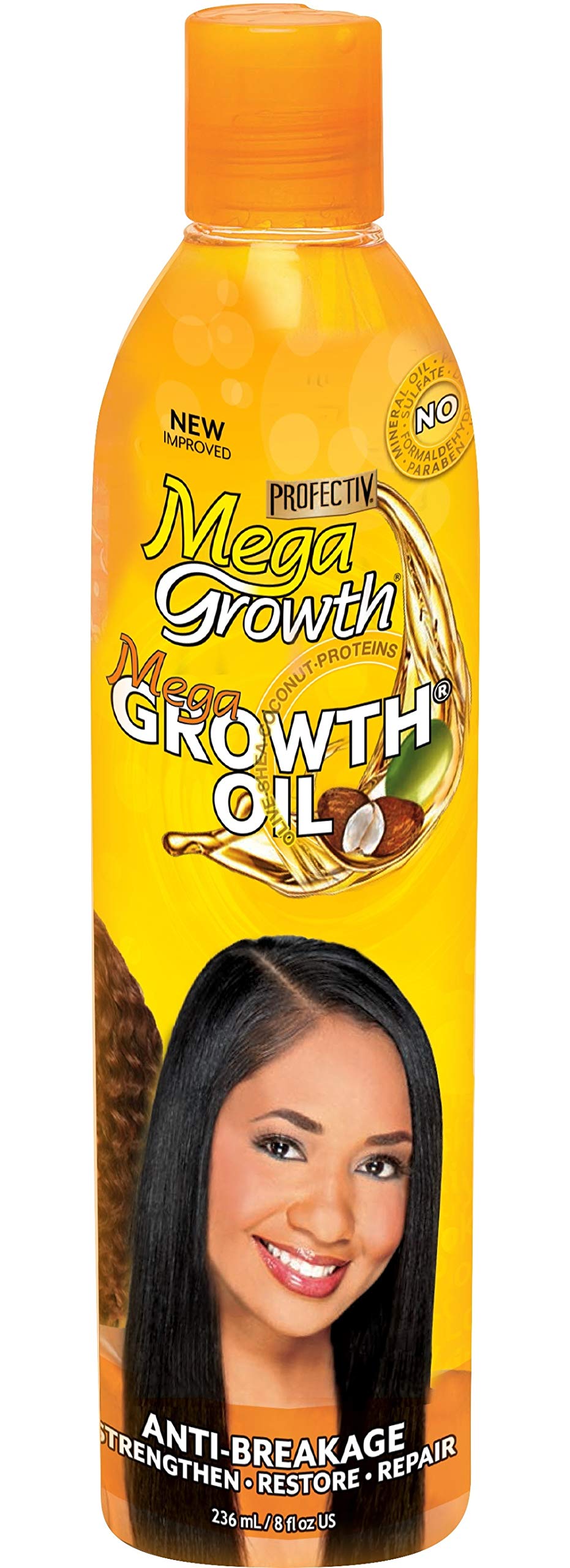 Profectiv Mega Growth Anti-Breakage Hair Growth Oil, 8 Oz (Pack Of 2)
