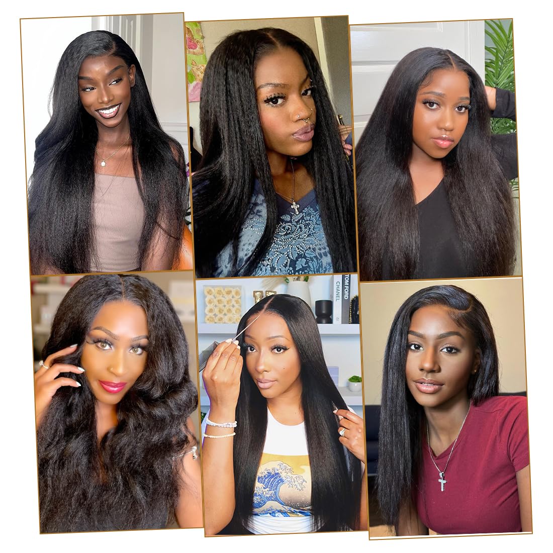 Domiso 26 Inch Kinky Straight Wear And Go Glueless Wigs Human Hair Pre Plucked Pre Cut 6X4.6 Hd Lace Yaki Straight Lace Front Wi