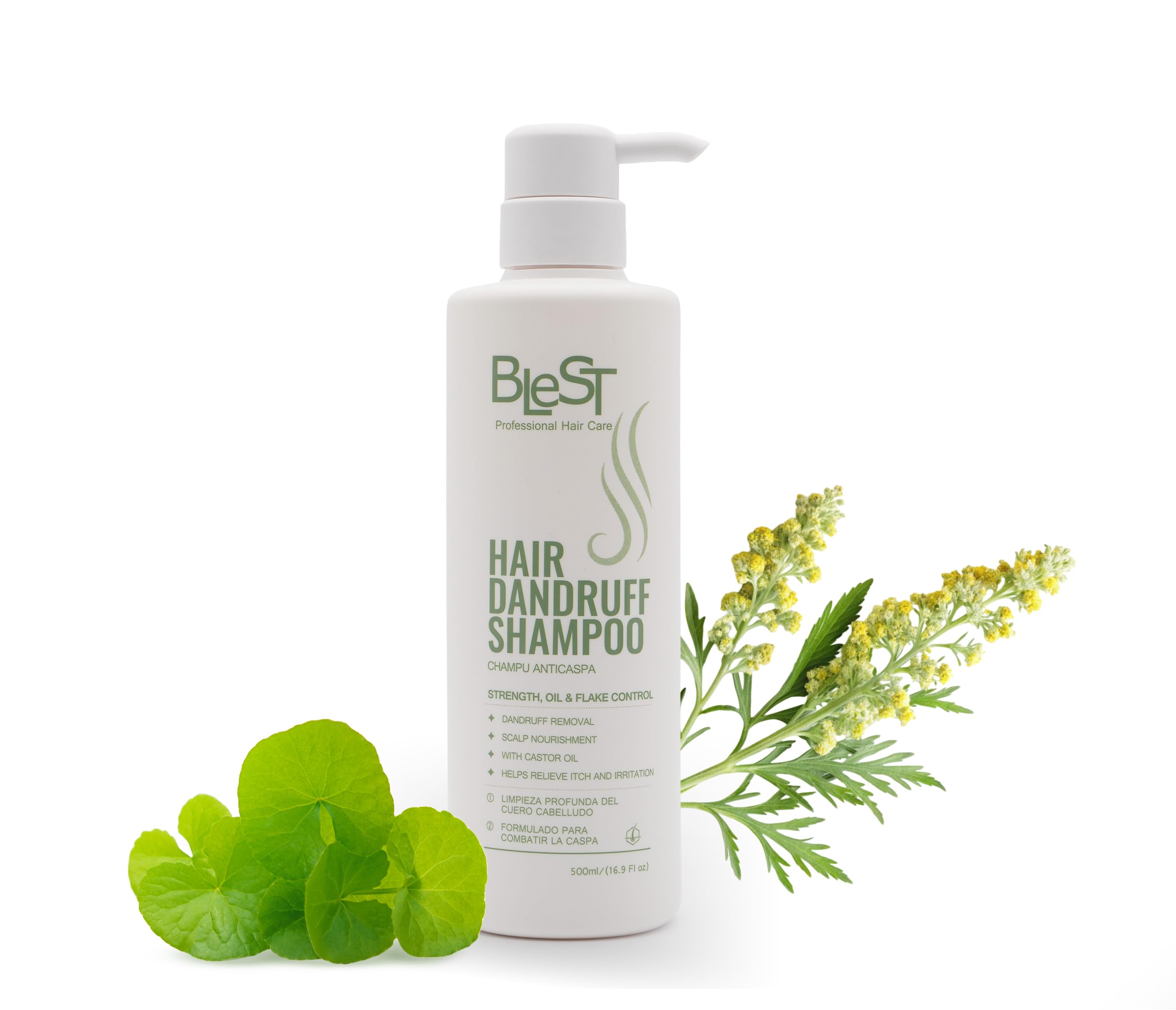 BLEST PROFESSIONAL Hair Dandruff Shampoo  Botanical Shampoo for Dry Itchy Scalp  Daily Use Hair Shampoo for Women and Men with