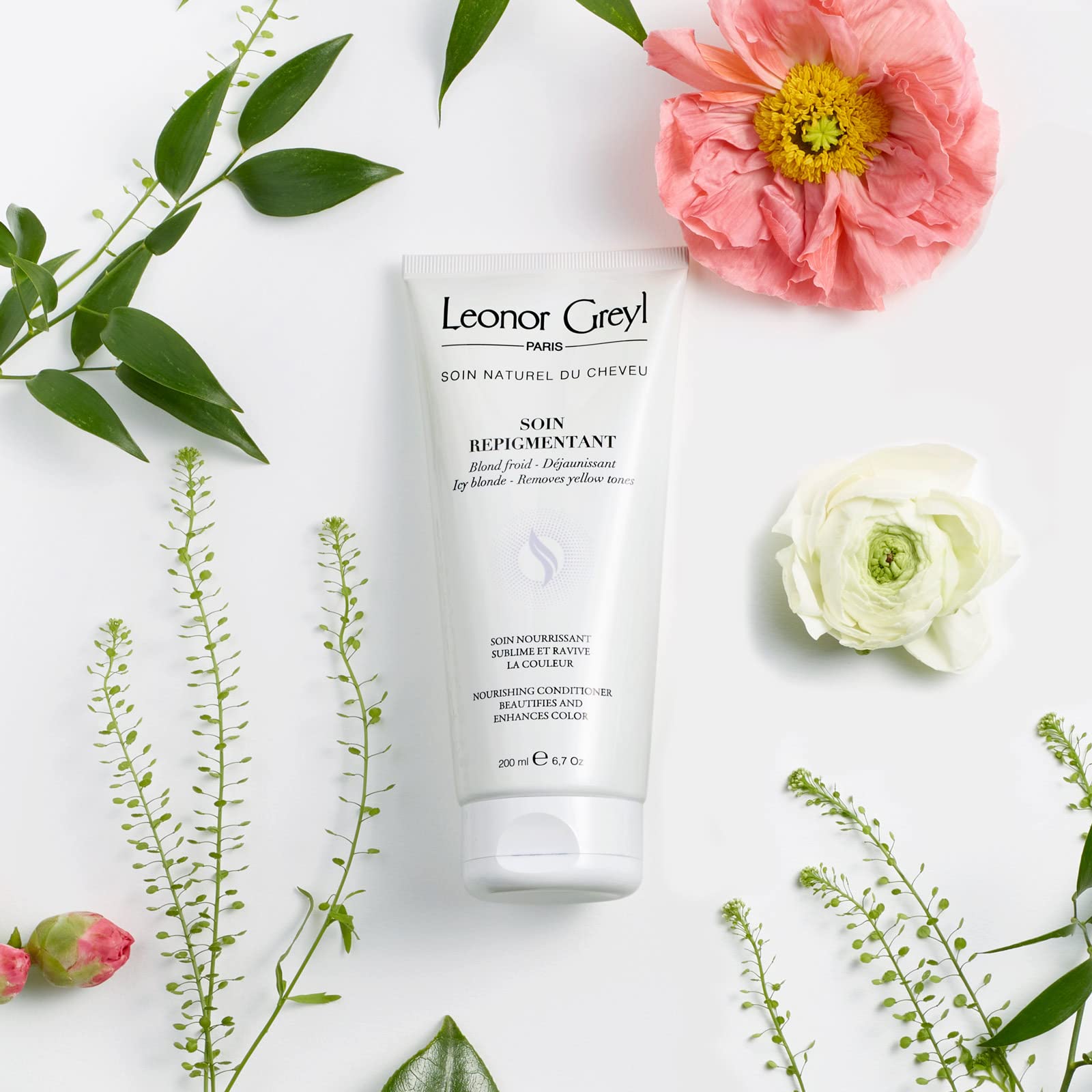 Leonor Greyl Paris - Soin Repigmentant Icy Blonde - Color-Enhancing Hydrating Conditioner - Revives Blonde to Very Light Blonde