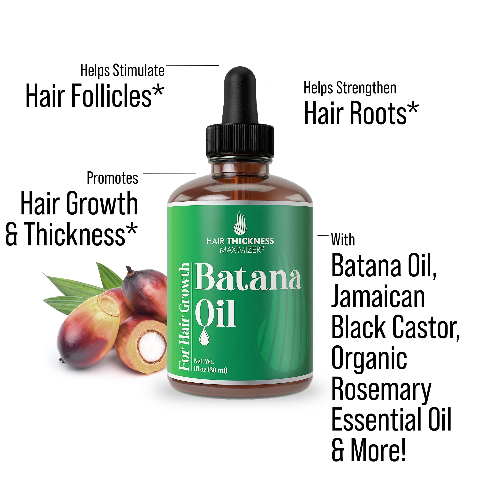 Batana Oil For Hair Growth - Combined With Pumpkin Seed Oil & Rosemary Oil - Hair Thickening & Strengthening Batana Oil For Wome