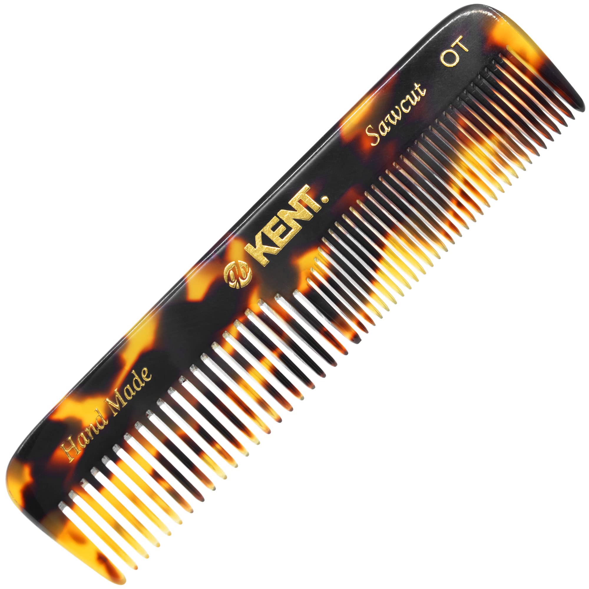 Kent OT TY 4.5'' Fine Tooth Comb and Wide Tooth Comb Pocket Comb - Handmade Hair Comb for Men for Hair Combs, Beard Comb and Mus